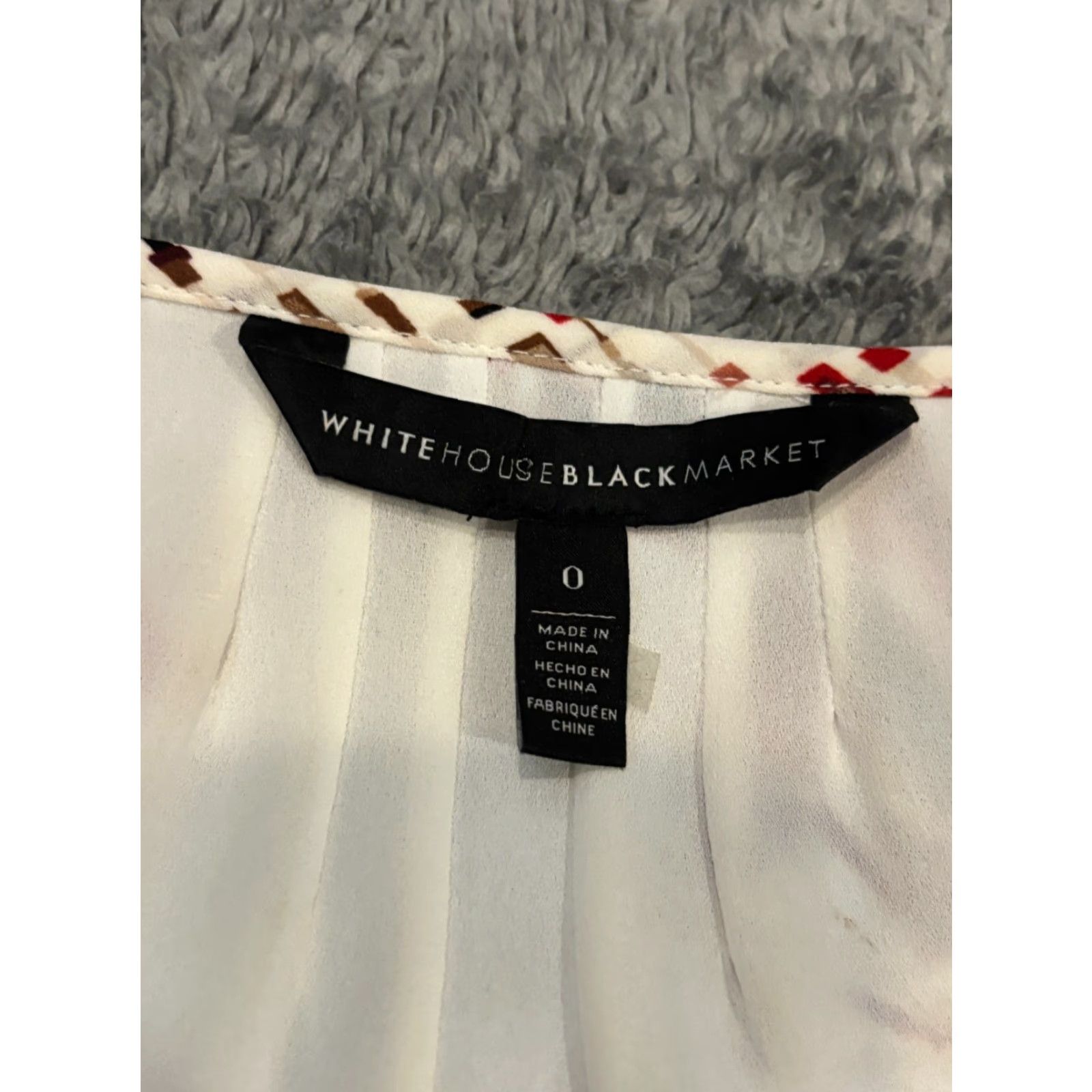 White House Black Market VINTAGE White House Black Market Dress Womens 0 Cream Floral Short Sleeve Cold Shoulder Size 25" / US 0 / IT 36 - 2 Thumbnail