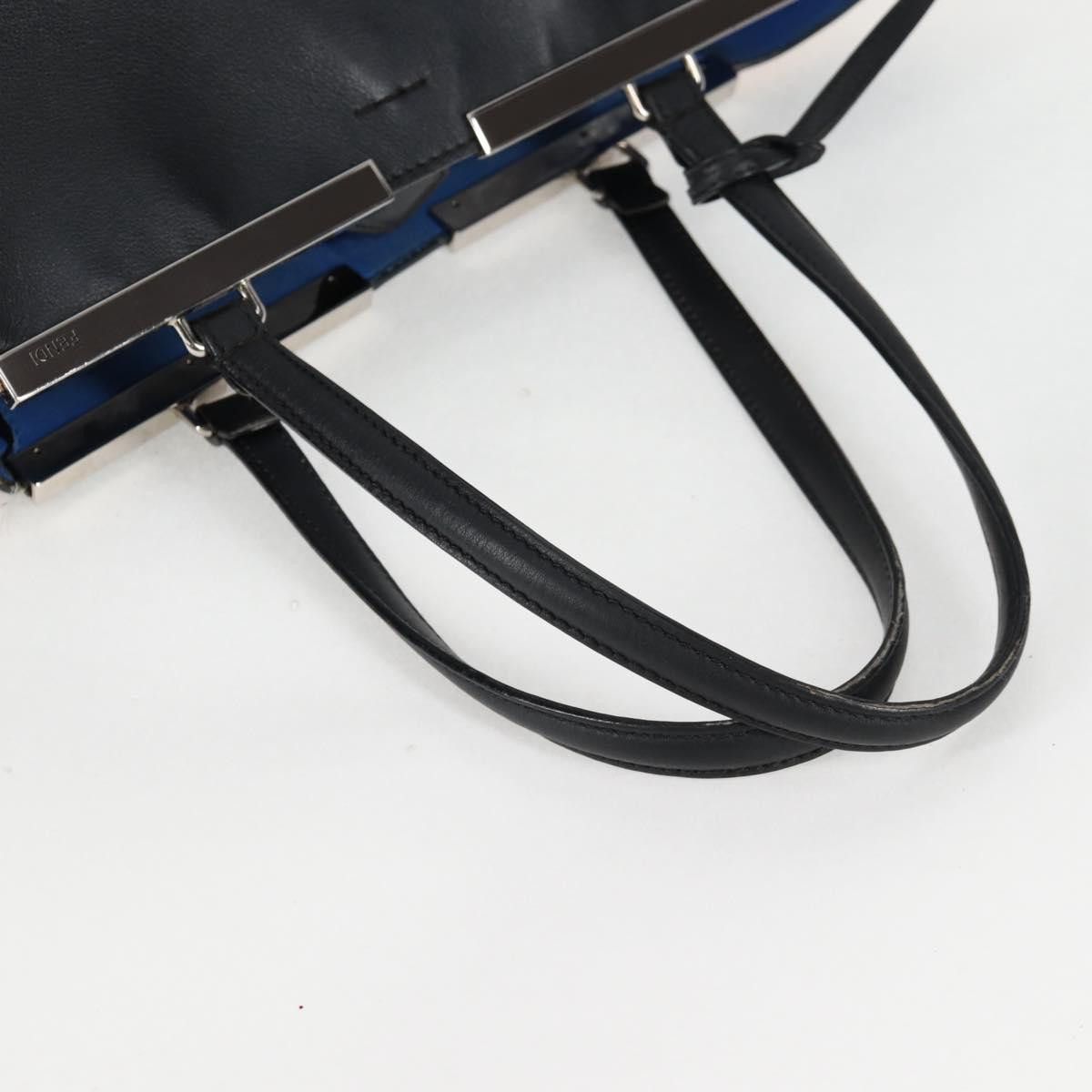 Fendi FENDI Toilojour Tote Bag Leather Black Silver Size ONE SIZE - 9 Thumbnail