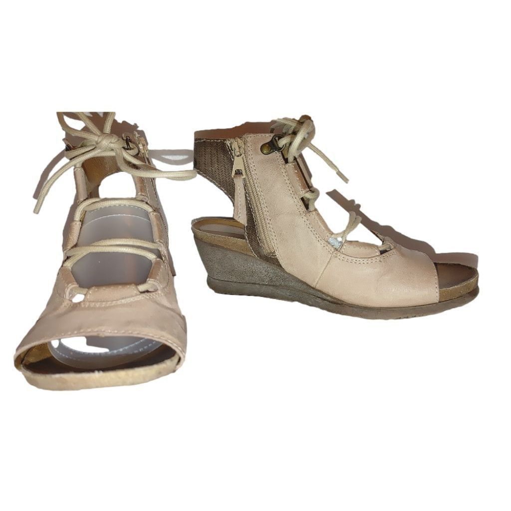 The Unbranded Brand Miz Mooz Satine Leather Lace Up Sandals Size 39 Size US 8.5 / IT 38.5 - 3 Thumbnail