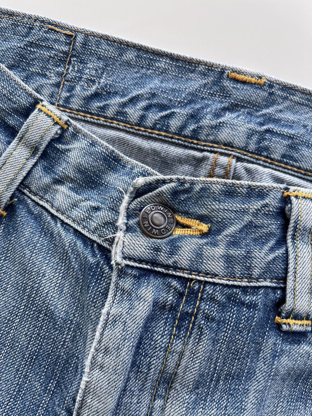 Vintage Vintage edwin Distressed Flare Jeans Size US 31 - 10 Thumbnail