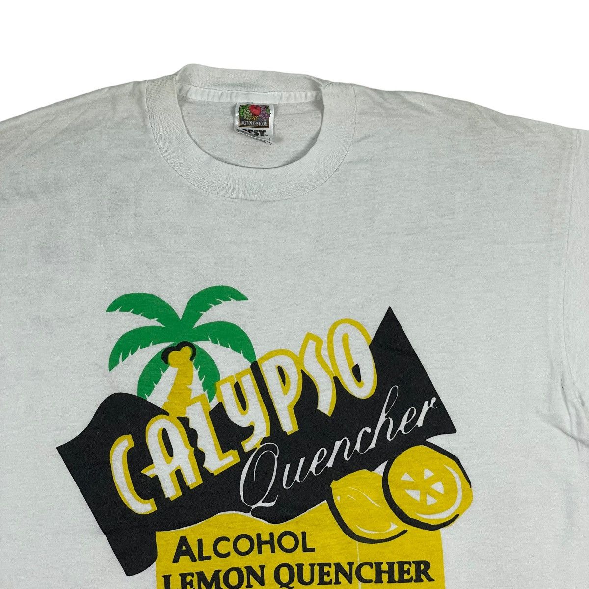 Fruit Of The Loom Vintage Calypso Quencher Alcohol Lemon Tee Size US XL / EU 56 / 4 - 3 Thumbnail