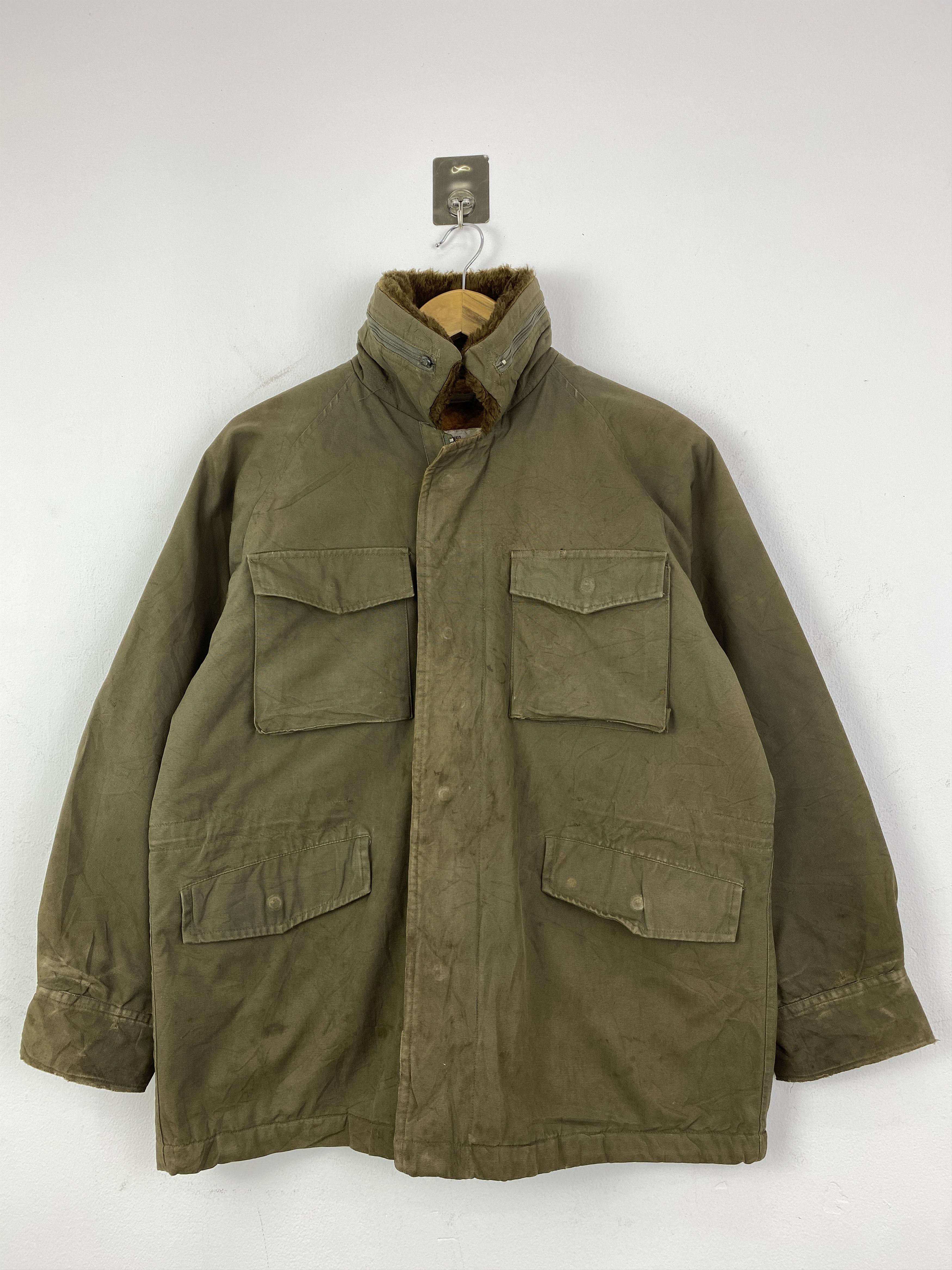 Vintage John Bull Military Field Parka Fur Collar JA0209