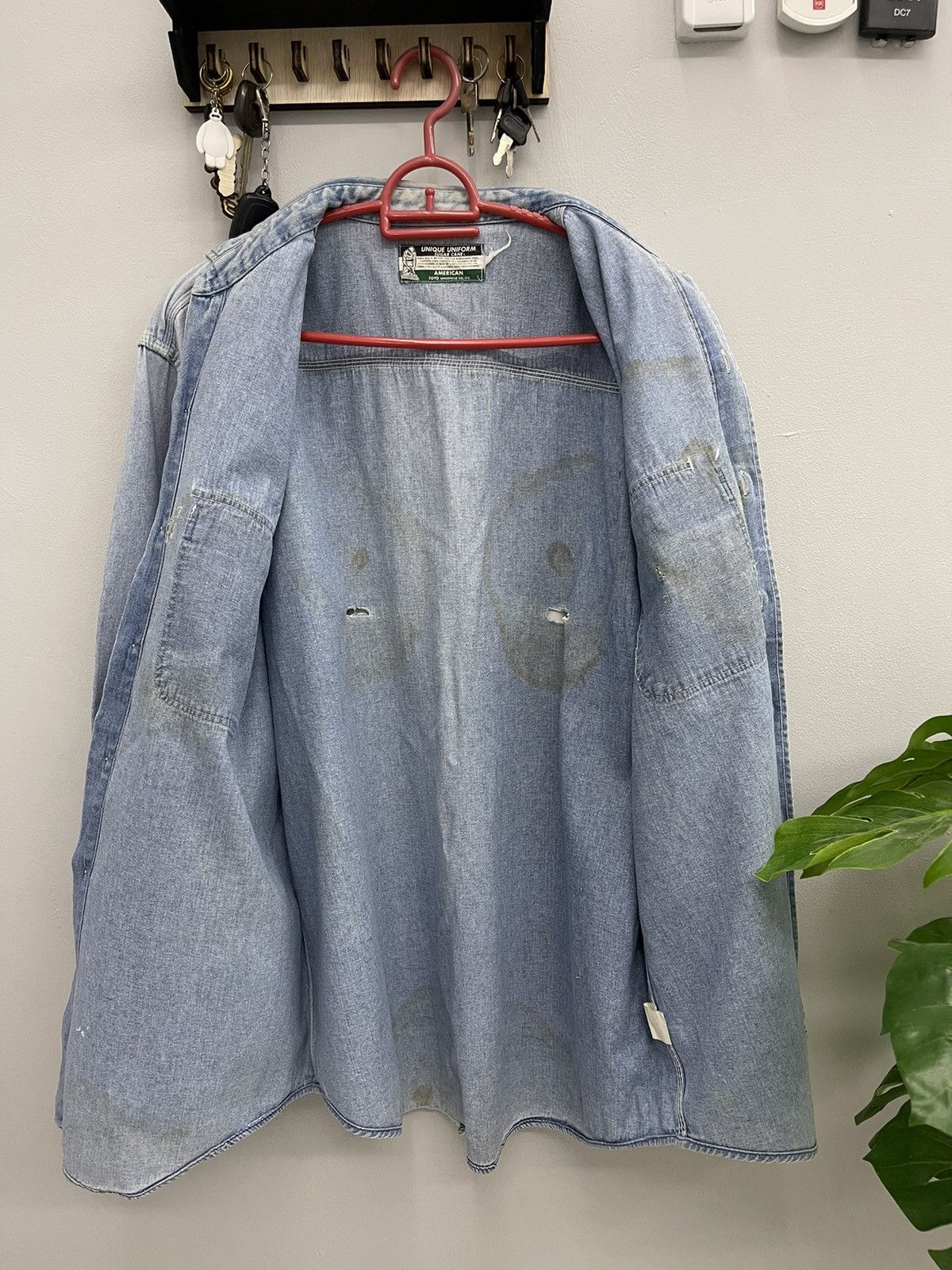 Sugar Cane Vintage Sugar Cane Double Pocket Work Shirt Distressed Size US XL / EU 56 / 4 - 11 Thumbnail