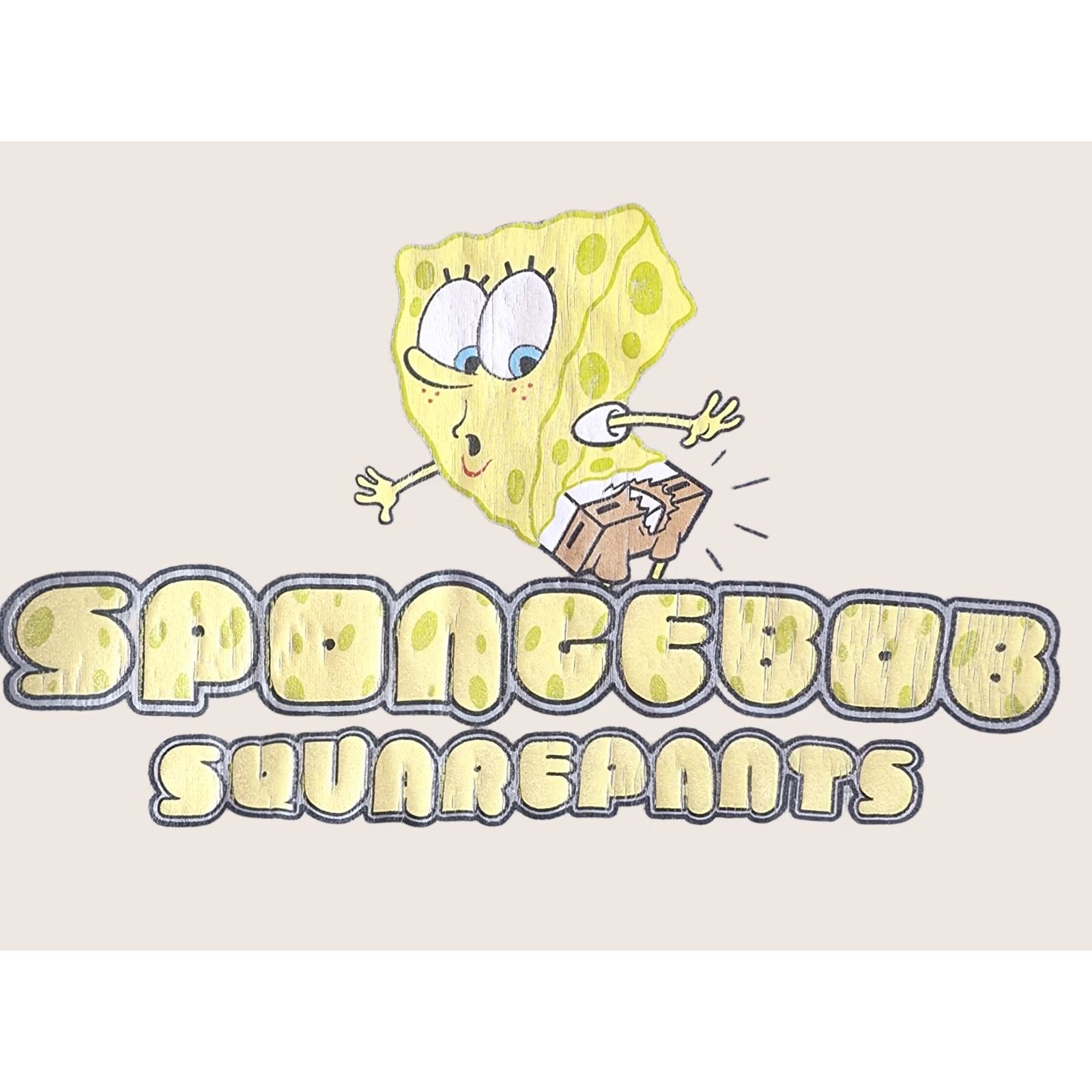 Nickelodeon VINTAGE SpongeBob Squarepants Nickelodeon T-Shirt L Large Gray Unisex Adults Mens Womens Boys Girls Size L / US 10 / IT 46 - 1 Thumbnail