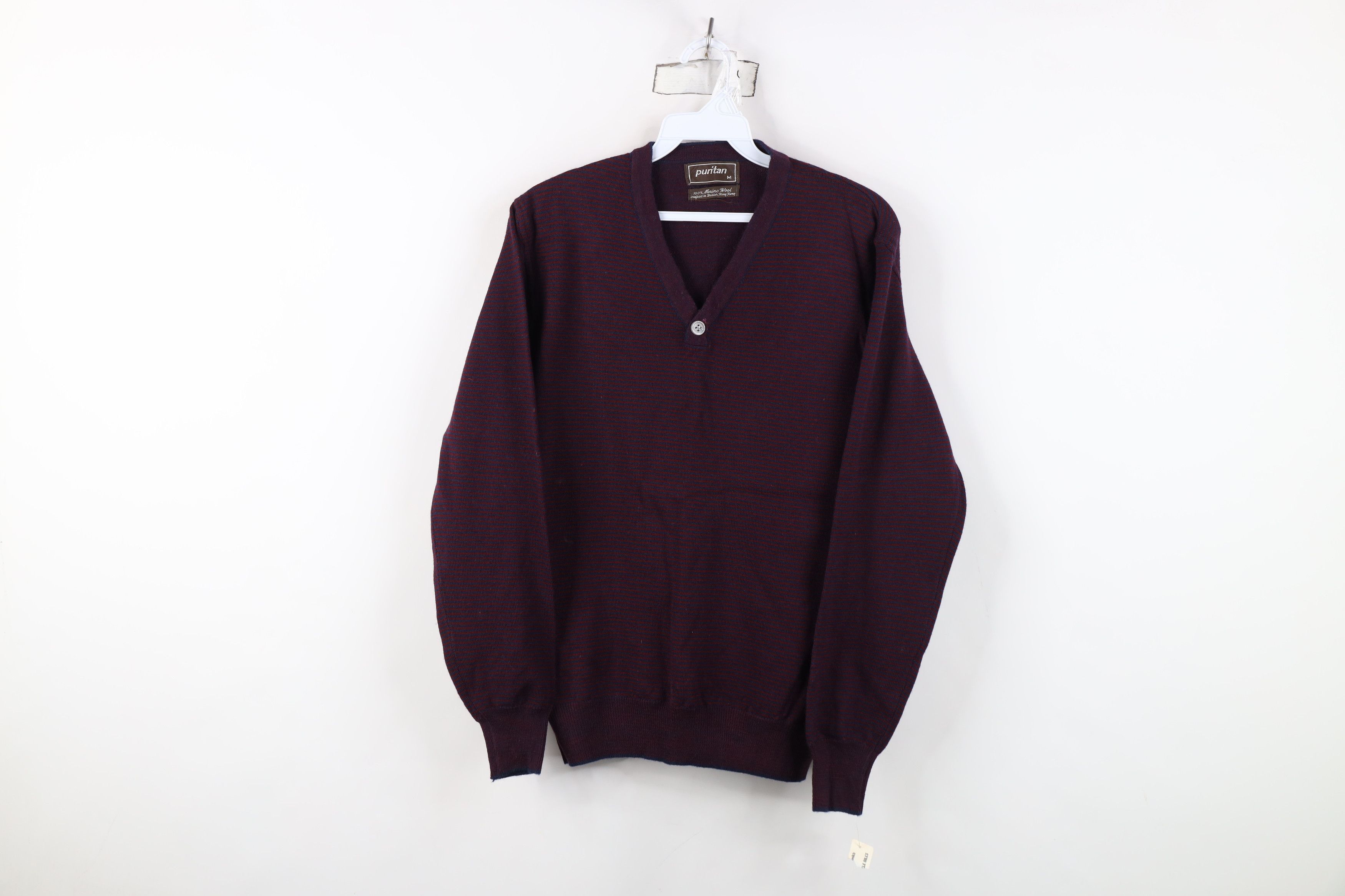 Vintage Deadstock Vintage 70s Streetwear Merino Wool Knit Sweater Size M / US 6-8 / IT 42-44 - 1 Thumbnail
