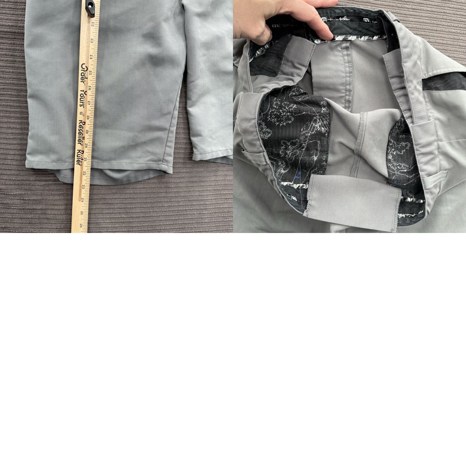 TravisMathew Travis Mathew Men Shorts 36 Gray Flat Front Performance Golf Outdoors Chino 5-Pocket Athletic Regular Inseam 11 in Size US 36 / EU 52 - 8 Thumbnail