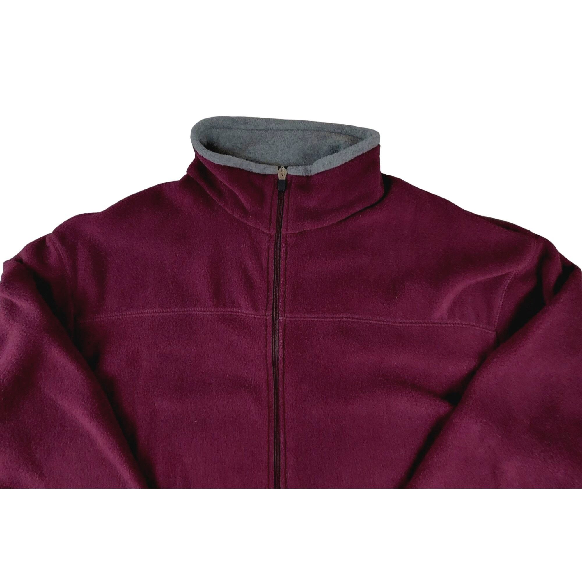 Ivy Crew Ivy Crew Mens Fleece Jacket Full- Zip Hooded Burgundy Gray S Size US L / EU 52-54 / 3 - 3 Thumbnail