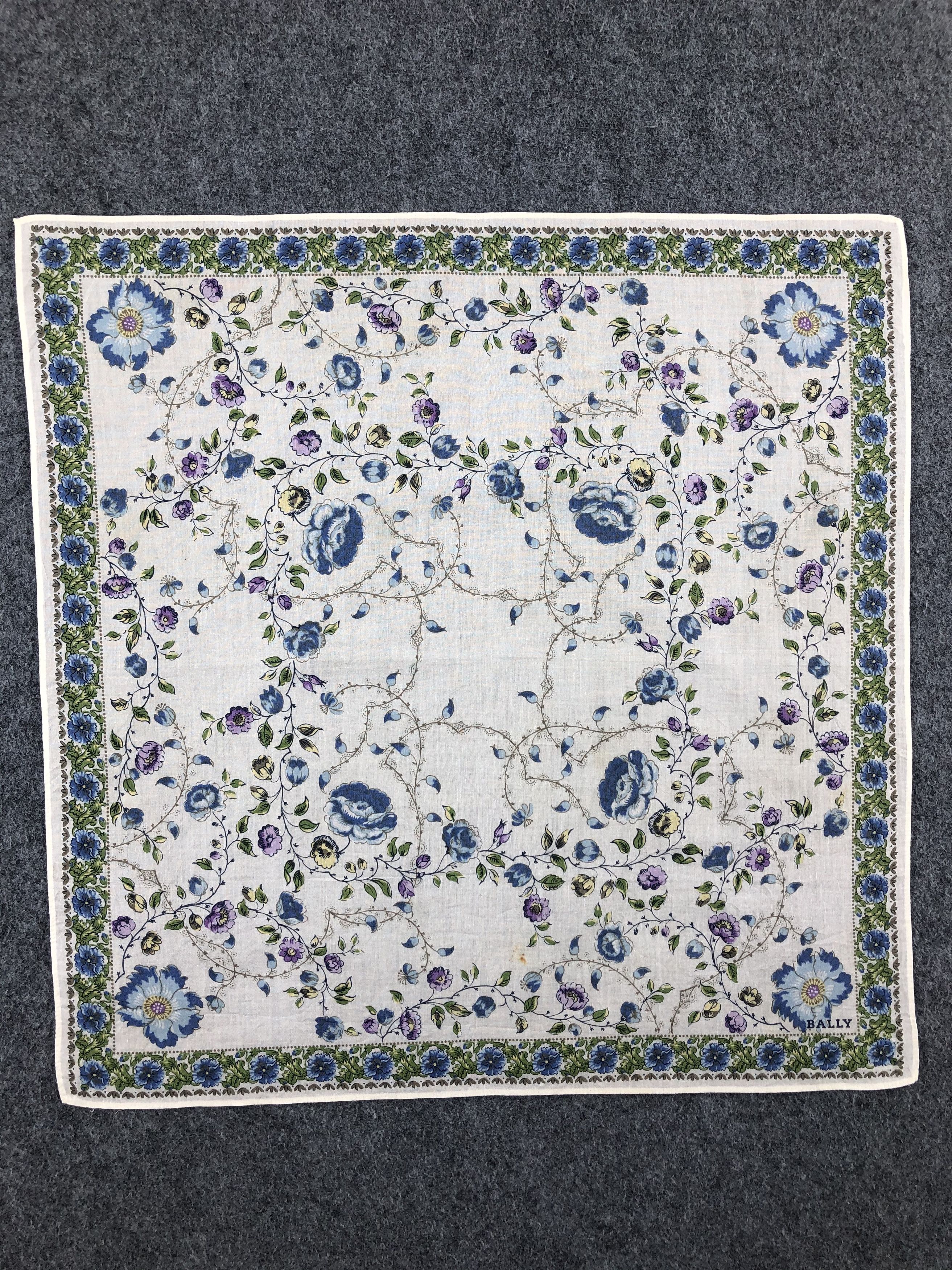 Bally Bally Floral Handkerchief / Bandana / Neckerchief Size ONE SIZE - 3 Thumbnail