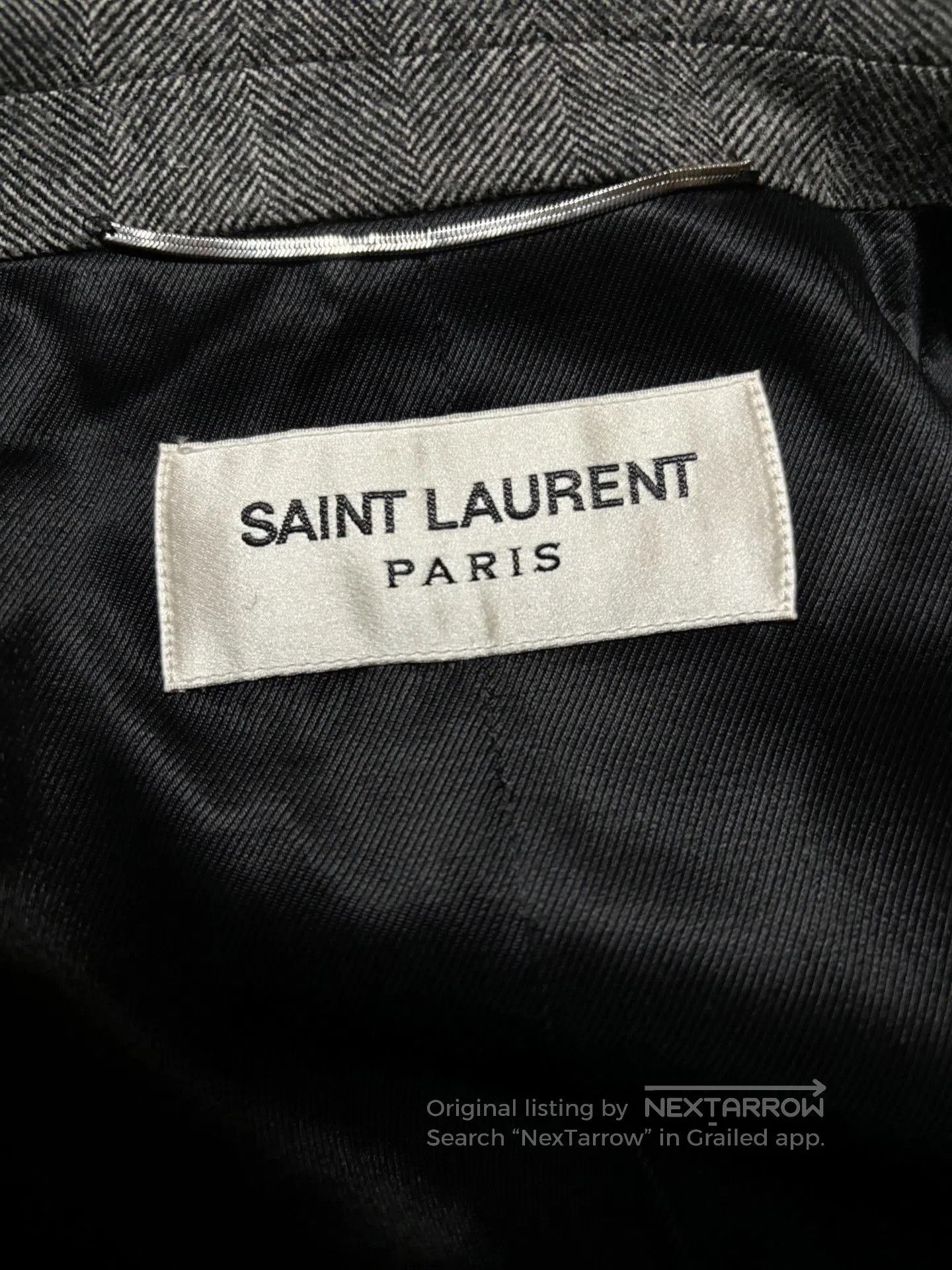 Saint Laurent Paris Saint Laurent 2017FW Herringbone Peak Lapel Coat. Size US S / EU 44-46 / 1 - 5 Thumbnail