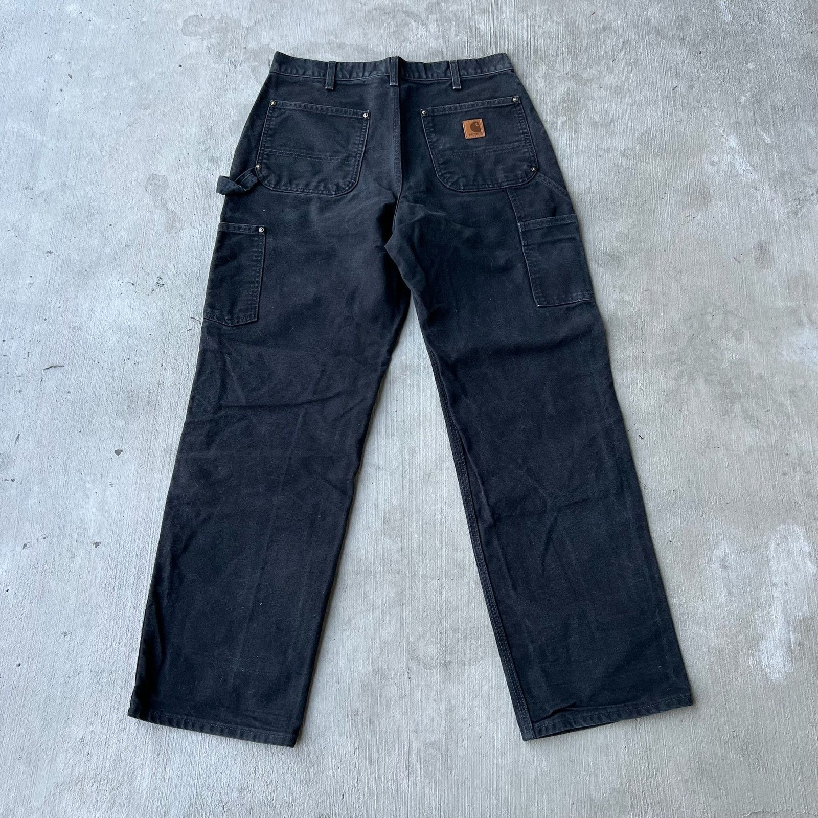 Carhartt × Vintage Carhartt faded black double knee work wear carpenter pants Size US 31 - 5 Thumbnail