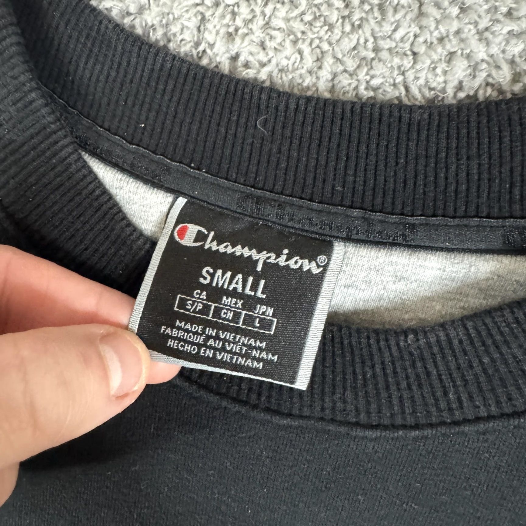 Champion Champion Sweatshirt Mens Small Black Fleece Crewneck Graphic Pullover Logo Size US S / EU 44-46 / 1 - 6 Thumbnail