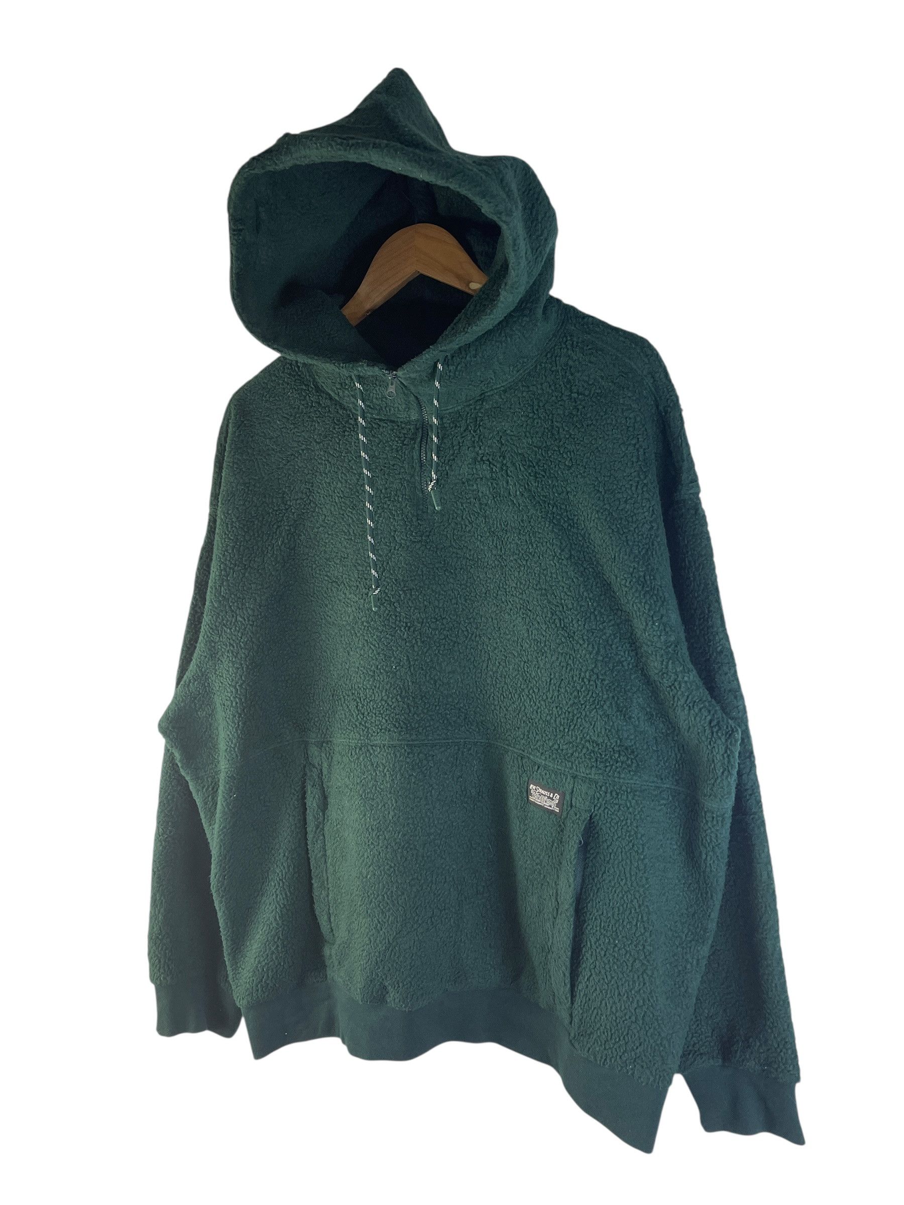 Levi's Levi’s Sherpa Fleece Quarter Zip Hoodie Forest Green XL Size US XL / EU 56 / 4 - 4 Thumbnail