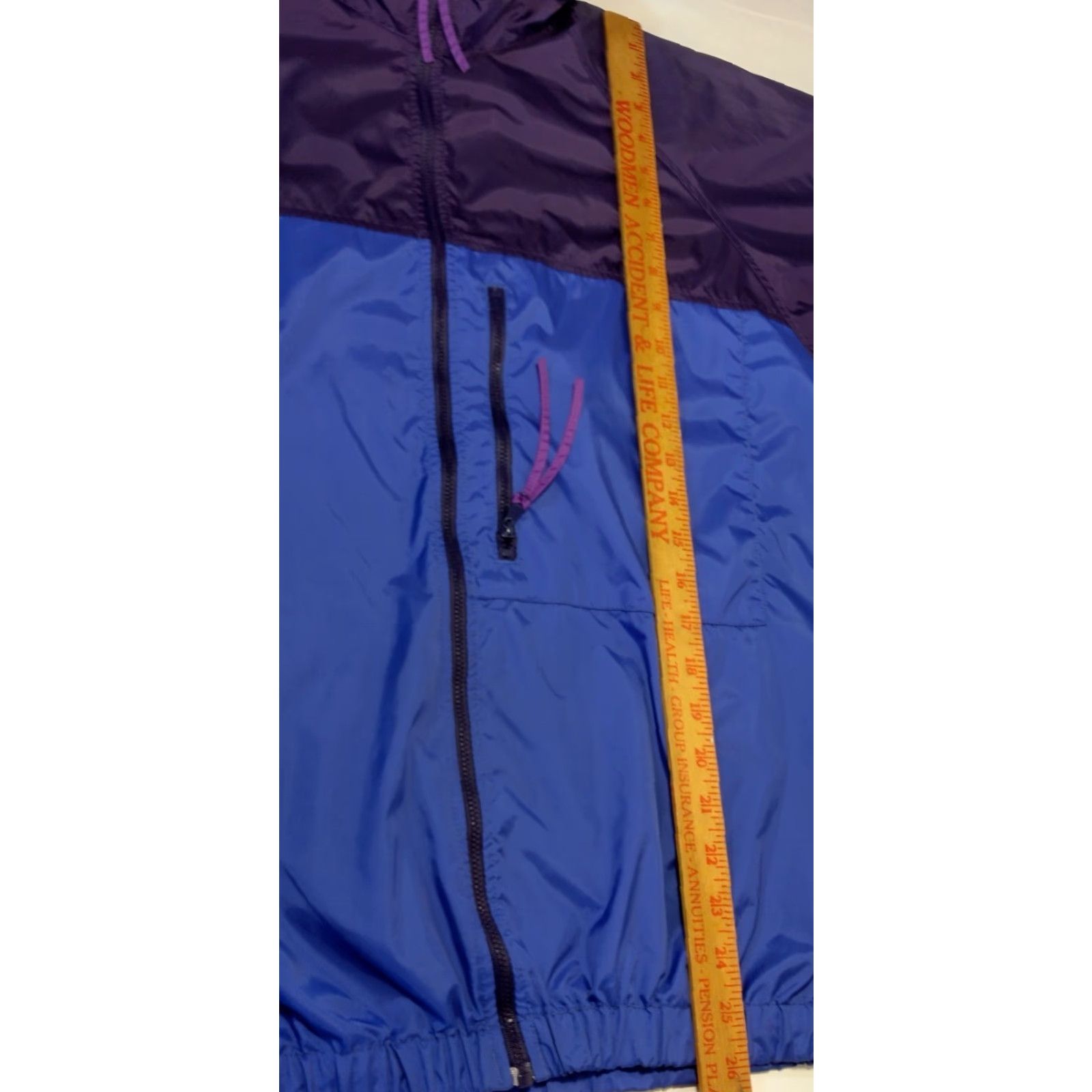 Vintage VINTAGE Columbia Windbreaker Jacket Women XL Blue Purple Hooded Outdoors Nylon READ Size XL / US 12-14 / IT 48-50 - 5 Thumbnail