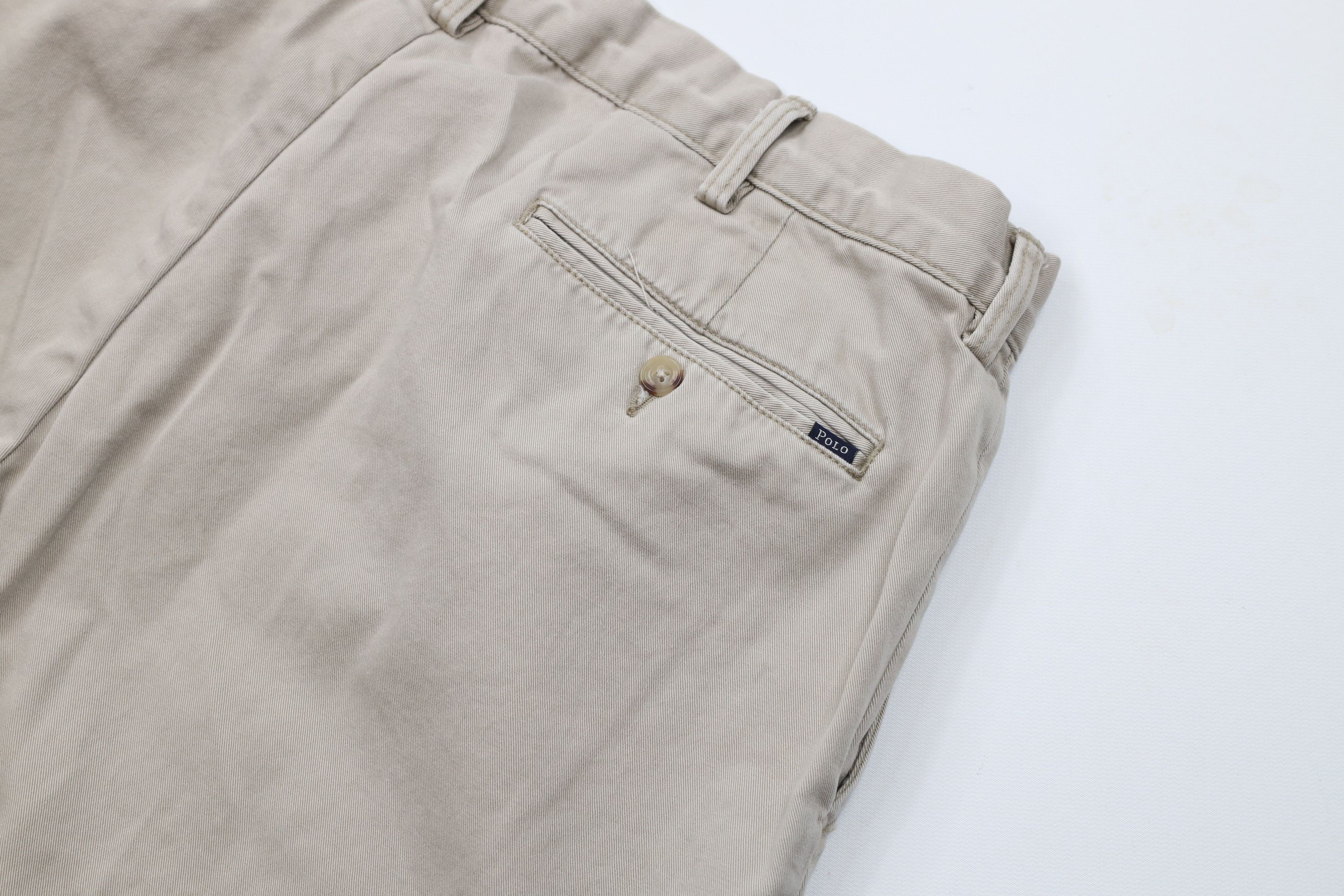 Ralph Lauren × Vintage Vintage Ralph Lauren Classic Fit Wide Leg Chino Pants Beige Size US 38 / EU 54 - 12 Thumbnail