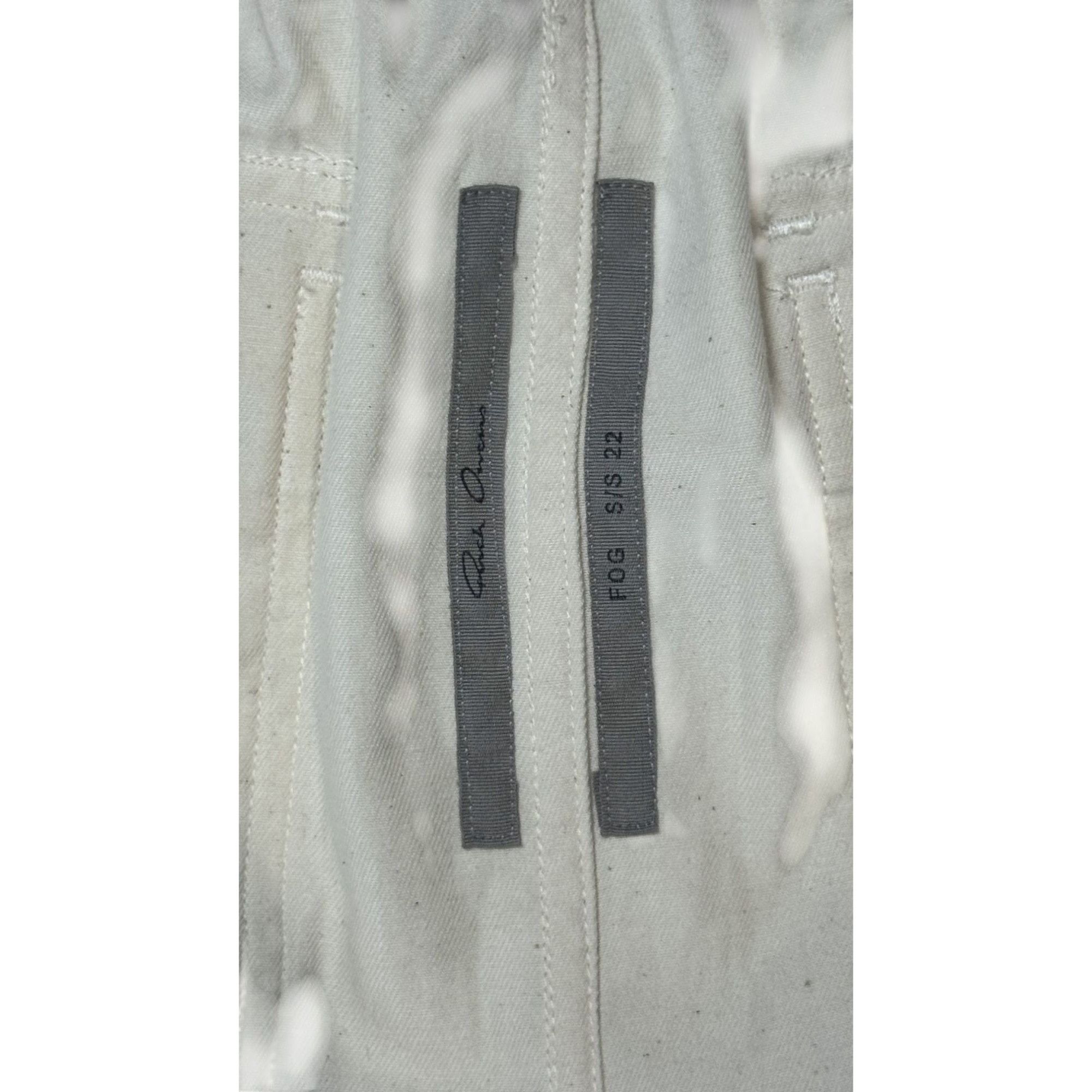 Rick Owens ♚ Rick Owens Sample 'Fog' SS22 Natural Cotton Cargo Joggers Size US 32 / EU 48 - 7 Thumbnail