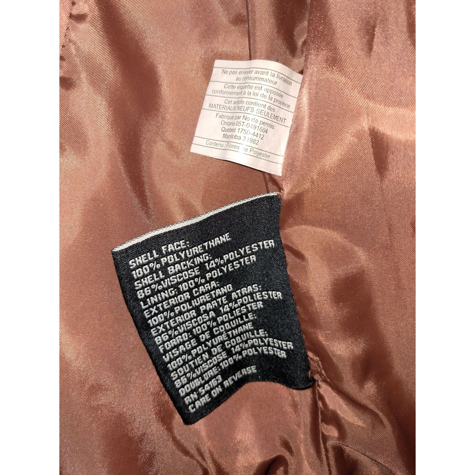 Guess Guess Women's Deep Brown Faux Leather Jacket Size Medium Size M / US 6-8 / IT 42-44 - 7 Thumbnail