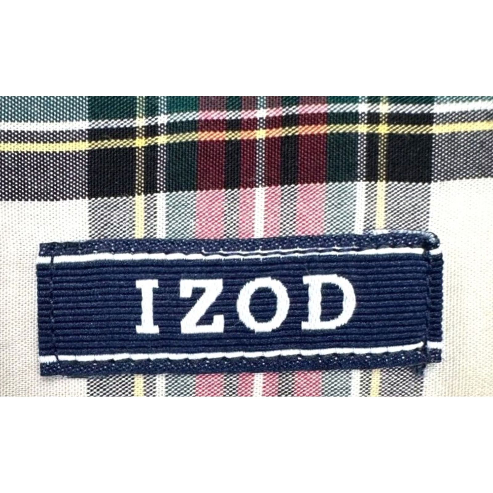 Izod IZOD Shirt Mens 2XL White Red Plaid Cotton Button-Down Long Sleeve Pocket Shirt Size US XXL / EU 58 / 5 - 5 Thumbnail