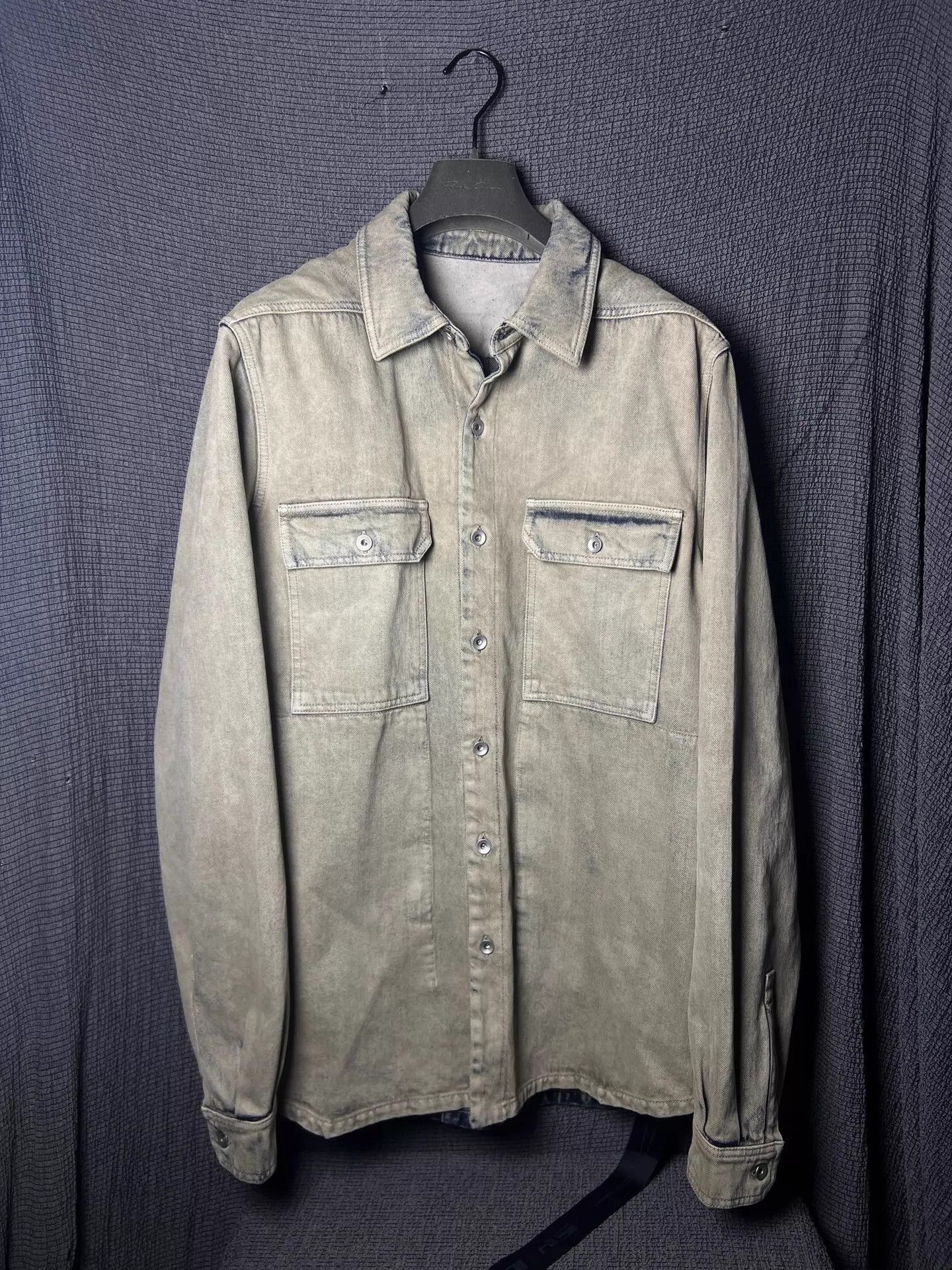 Rick Owens Distressed Multi-Color Button-Up Shirt Size US M / EU 48-50 / 2 - 1 Thumbnail
