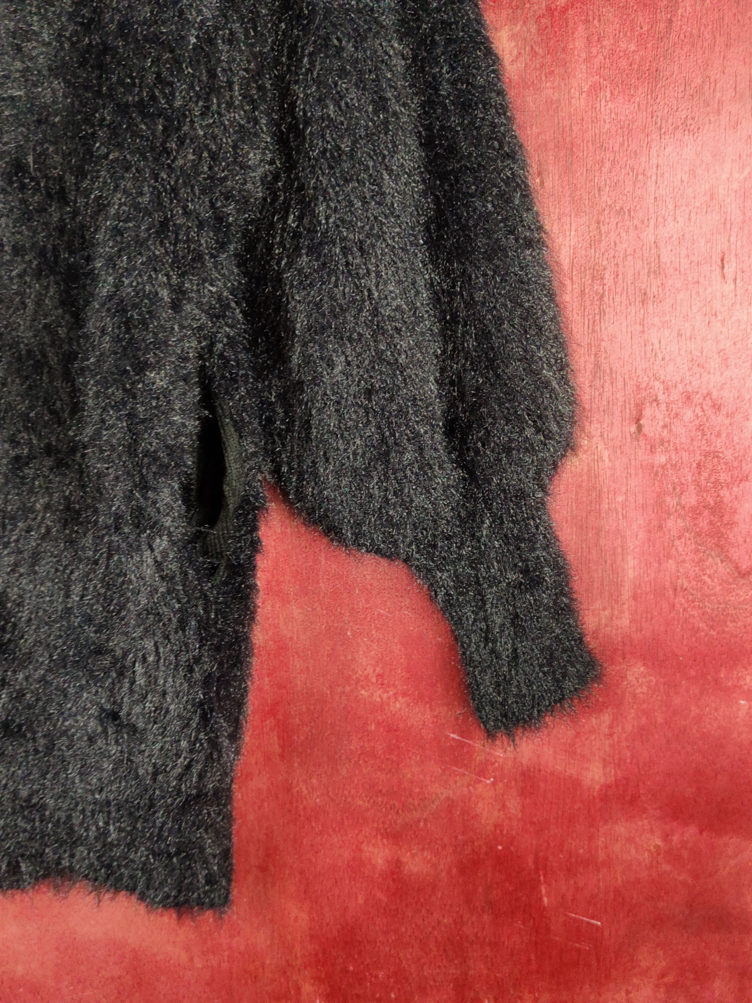 GU GU Black Shag Shaggy Fur Mohair Knitwear Cardigan #S1941 Size S / US 4 / IT 40 - 6 Thumbnail