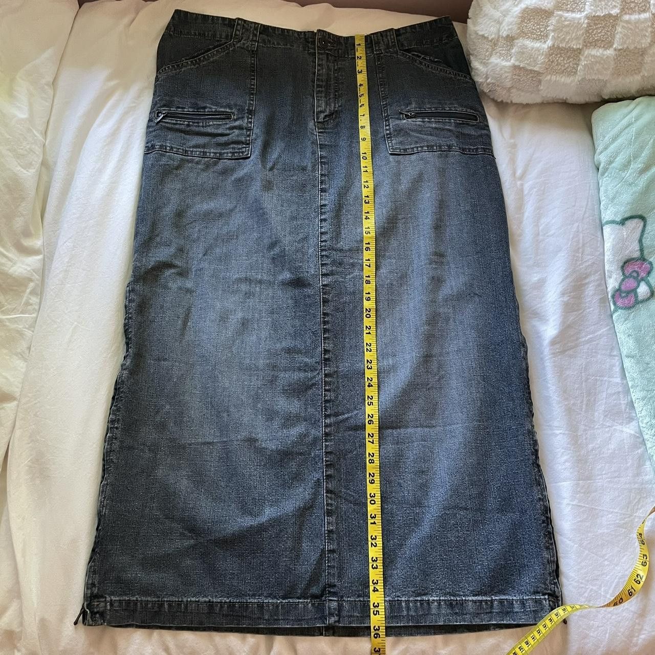 Vintage Vintage Denim Maxi Skirt Size 36" / US 14 / IT 50 - 6 Thumbnail