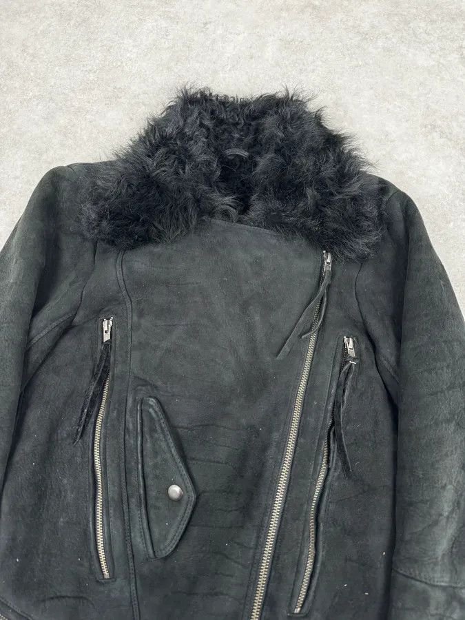 Diesel Diesel Sample Black Gold Astro Biker Shearling Asymmtrical Jacket Size US M / EU 48-50 / 2 - 6 Thumbnail