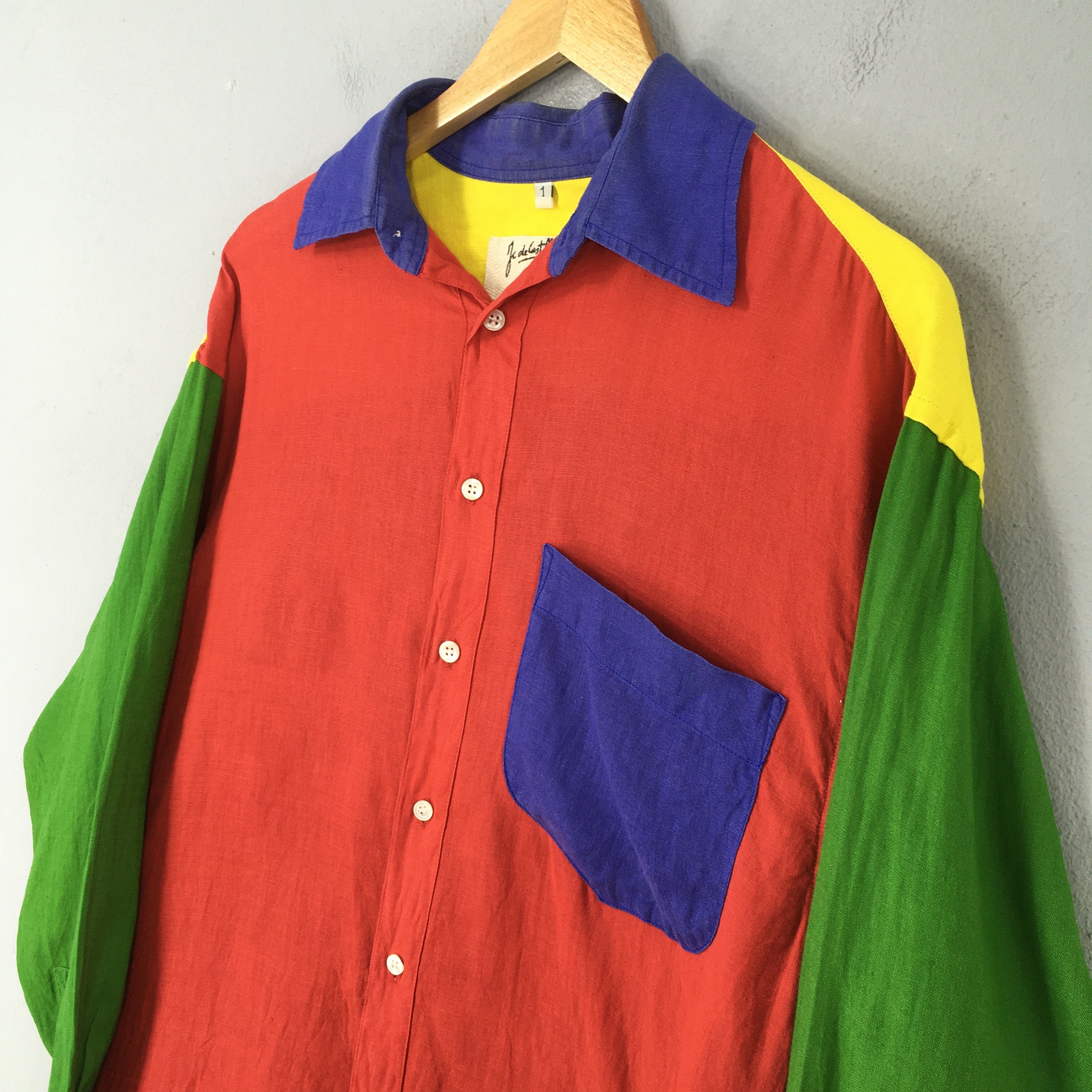 Jean Charles De Castelbajac Vintage 1990s Jc De Castelbajac Linen Shirt Medium Size US M / EU 48-50 / 2 - 3 Thumbnail