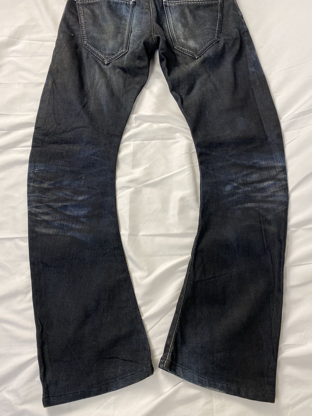 BUFFALO BOBS ✨ Archive Buffalo Bobs Curve Spiral Waxed Flared Punk Denim Size US 30 / EU 46 - 15 Thumbnail