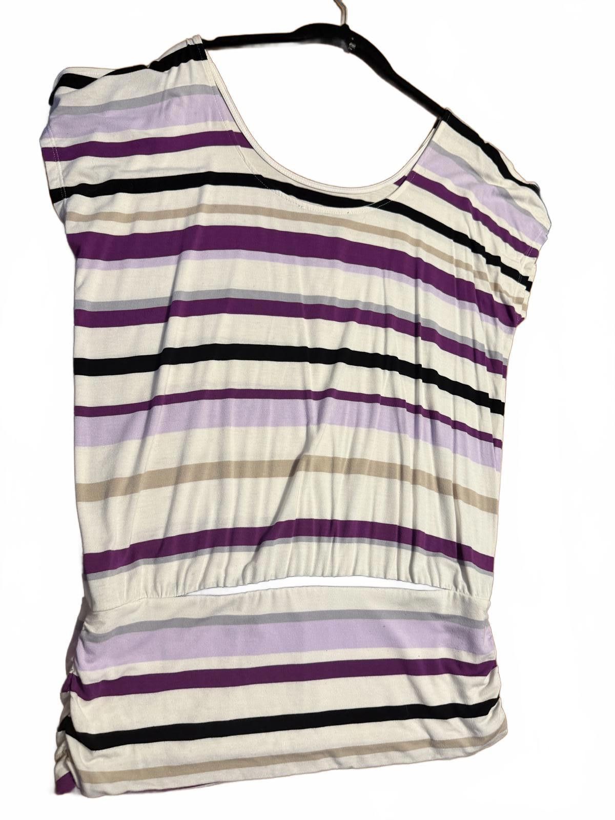 Other White House Black Market Striped Rayon Spandex Top Medium Size M / US 6-8 / IT 42-44 - 5 Thumbnail