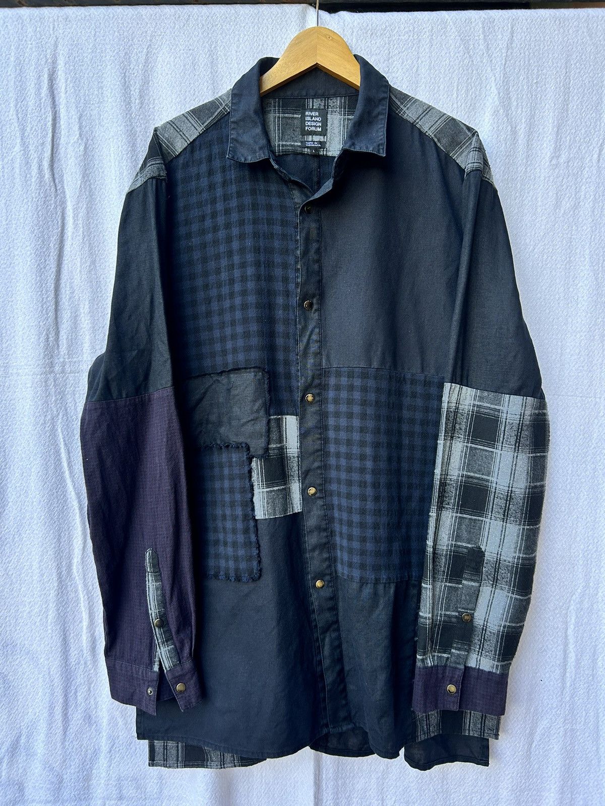 Hysteric Glamour 💸BINDINGOFFER💸Japanese patchwork oversized shirt Size US XL / EU 56 / 4 - 4 Thumbnail