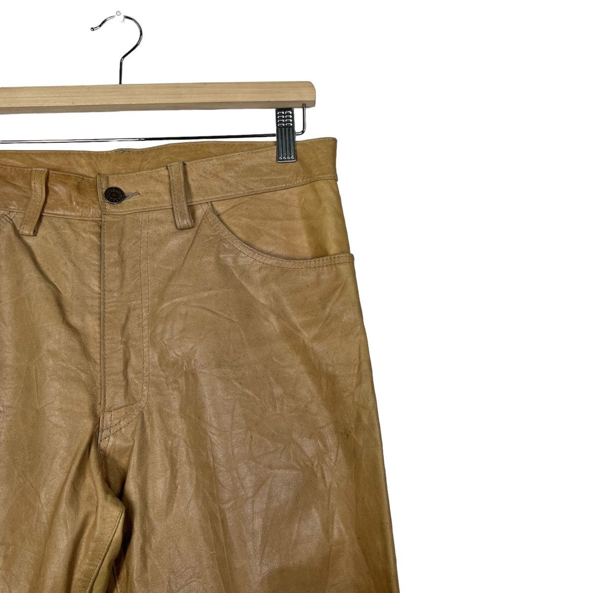 Japanese Brand 🔥 JUN MEN LEATHER TROUSER MOTO Size US 32 / EU 48 - 6 Thumbnail