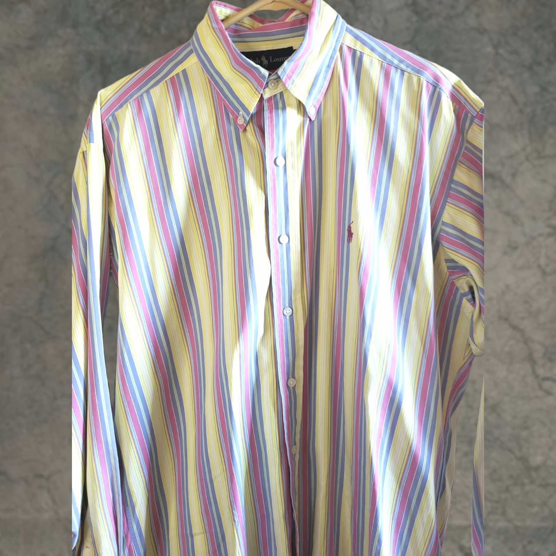 Polo Ralph Lauren Polo Ralph Lauren Dress Shirt Blake Long Sleeve Striped Button-Up Mens Medium Size 40R - 1 Thumbnail