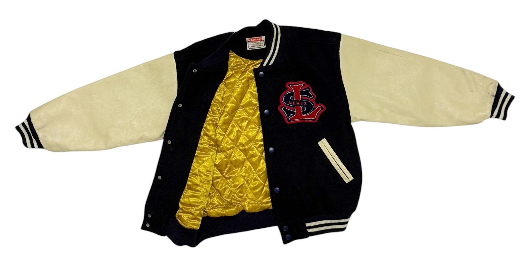 Levi's Levis Leather Wool Varsity Jacket Size US S / EU 44-46 / 1 - 13 Thumbnail