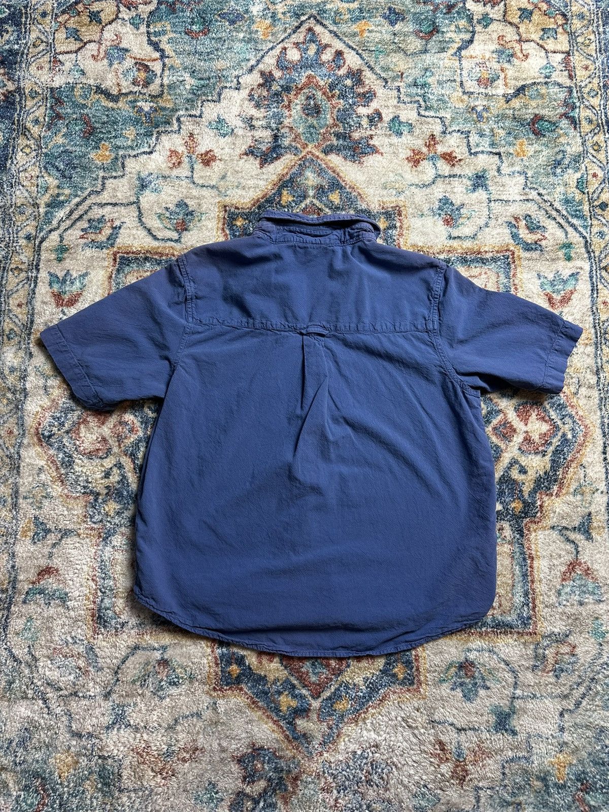 Vintage Vintage Tradition Blue Short Sleeve Button-up Shirt Medium Size M / US 6-8 / IT 42-44 - 2 Thumbnail