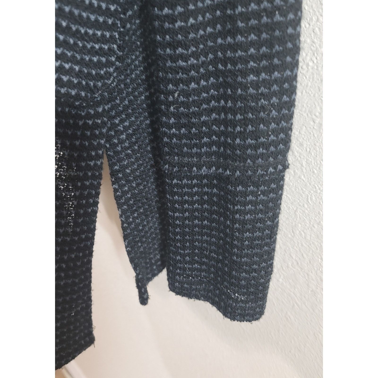Other Poof Black Gray Marled Loose Knit V Neck Top Large Flowy Size L / US 10 / IT 46 - 5 Thumbnail