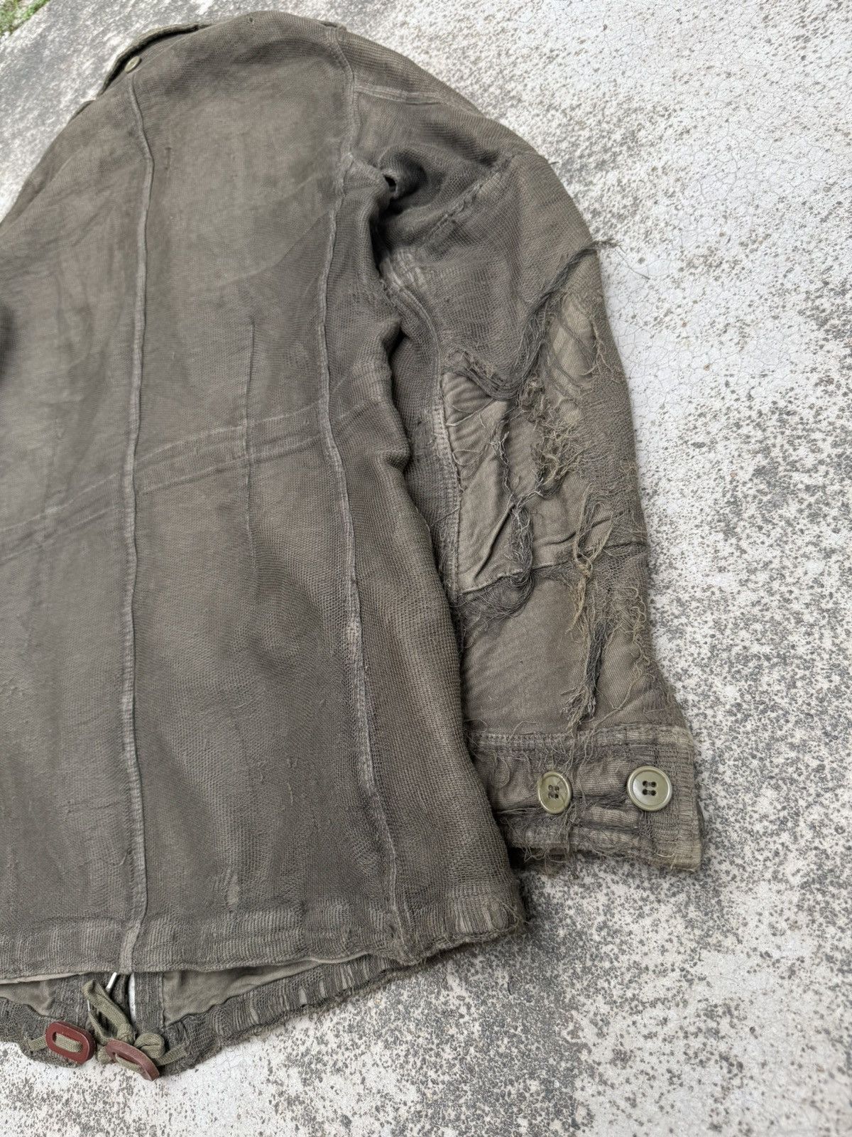 Maison MIHARA YASUHIRO 🔥 MiharaYasuhiro AW05 Distressed Dutch Military Field Jacket Size US S / EU 44-46 / 1 - 19 Thumbnail