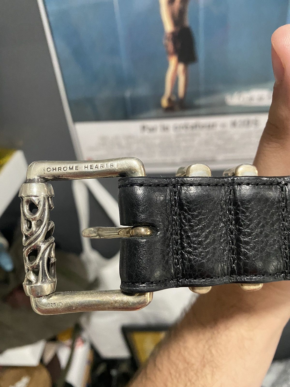 Chrome Hearts - Chrome Hearts Leather Roller Belt Size 38 - 4 Thumbnail