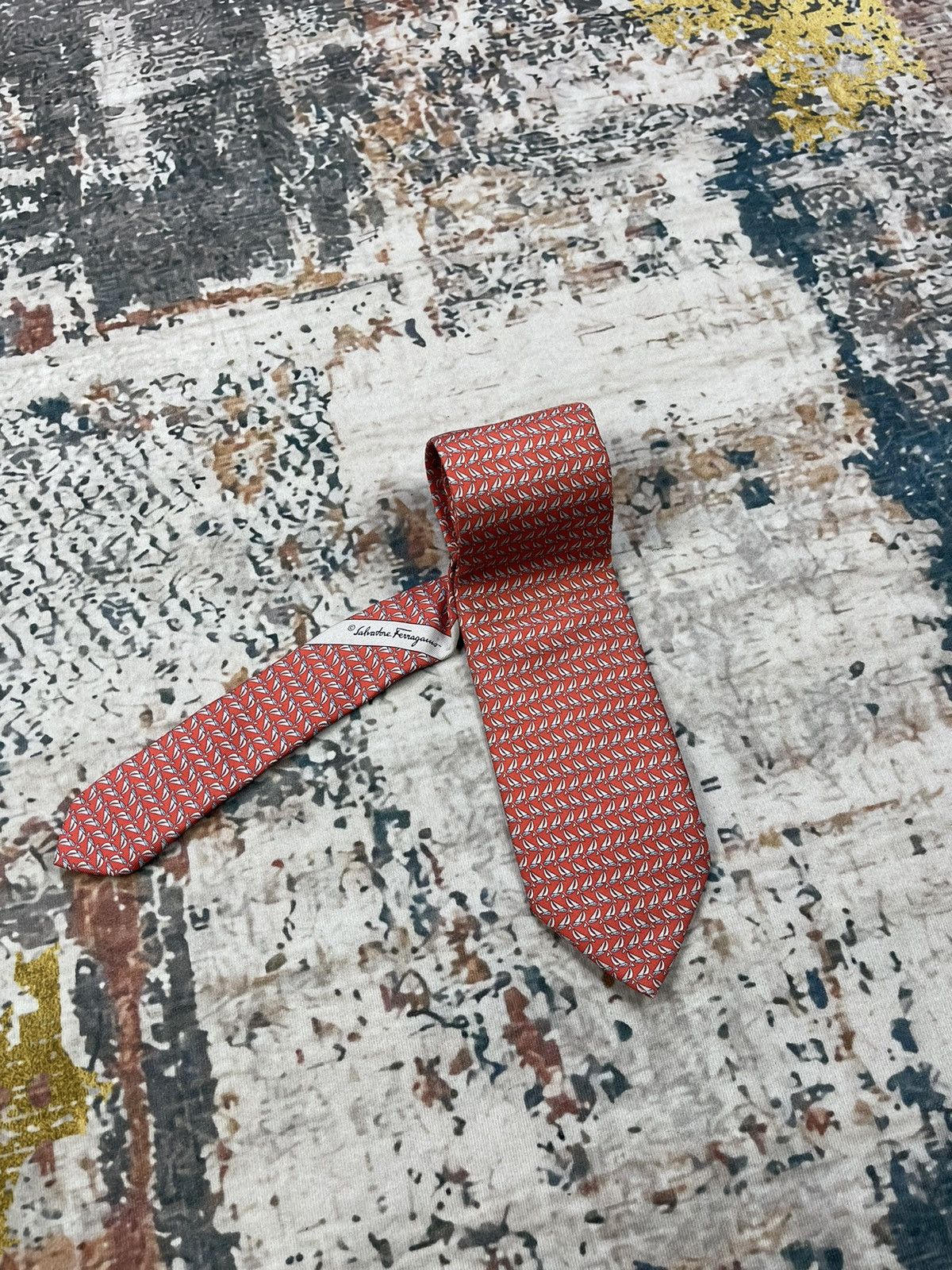 Salvatore Ferragamo VINTAGE SALVATORE FERRAGAMO SILK TIE Size ONE SIZE - 1 Thumbnail