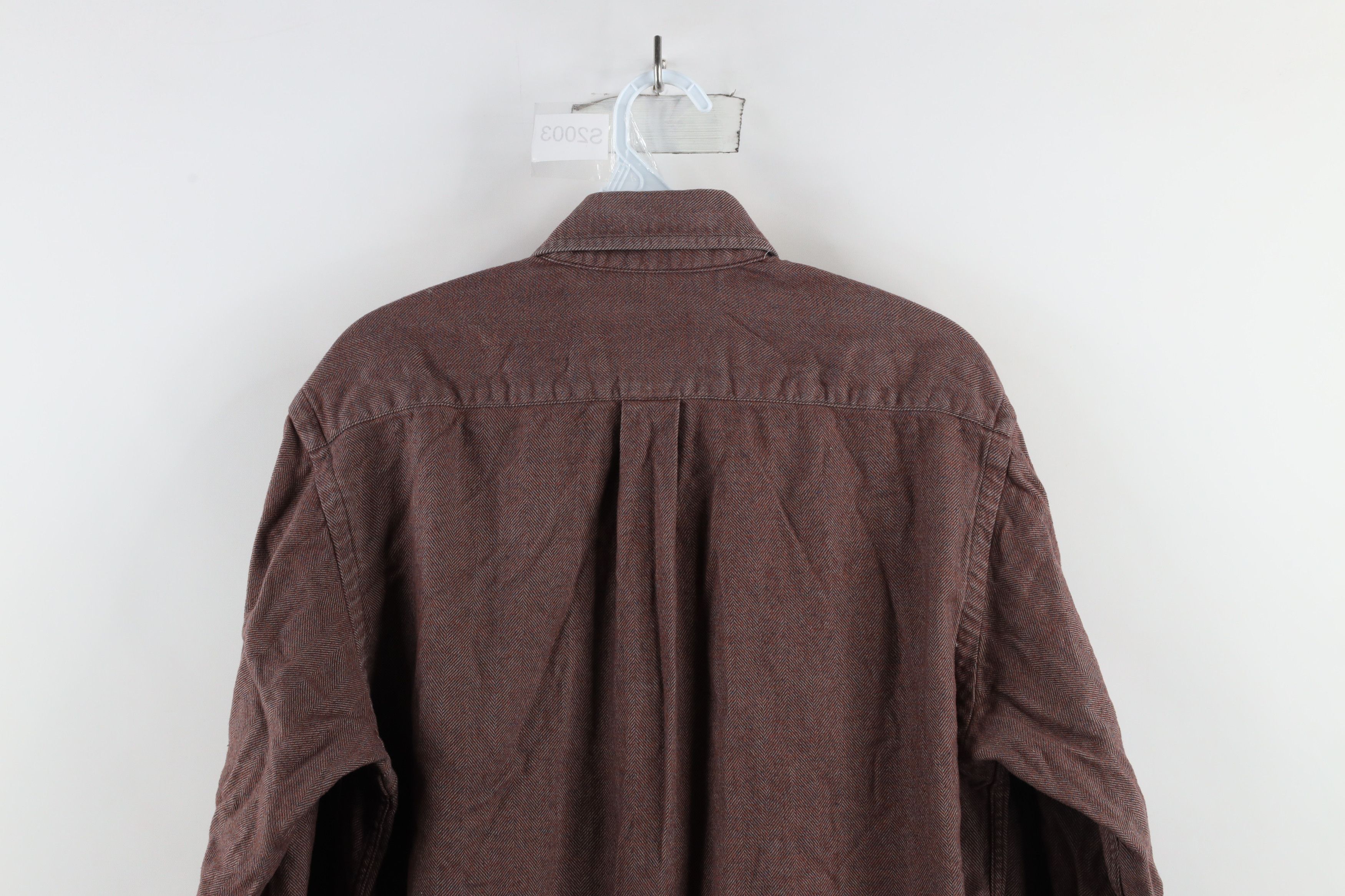 Vintage Vintage 90s Streetwear Herringbone Flannel Button Down Shirt Size US M / EU 48-50 / 2 - 10 Thumbnail