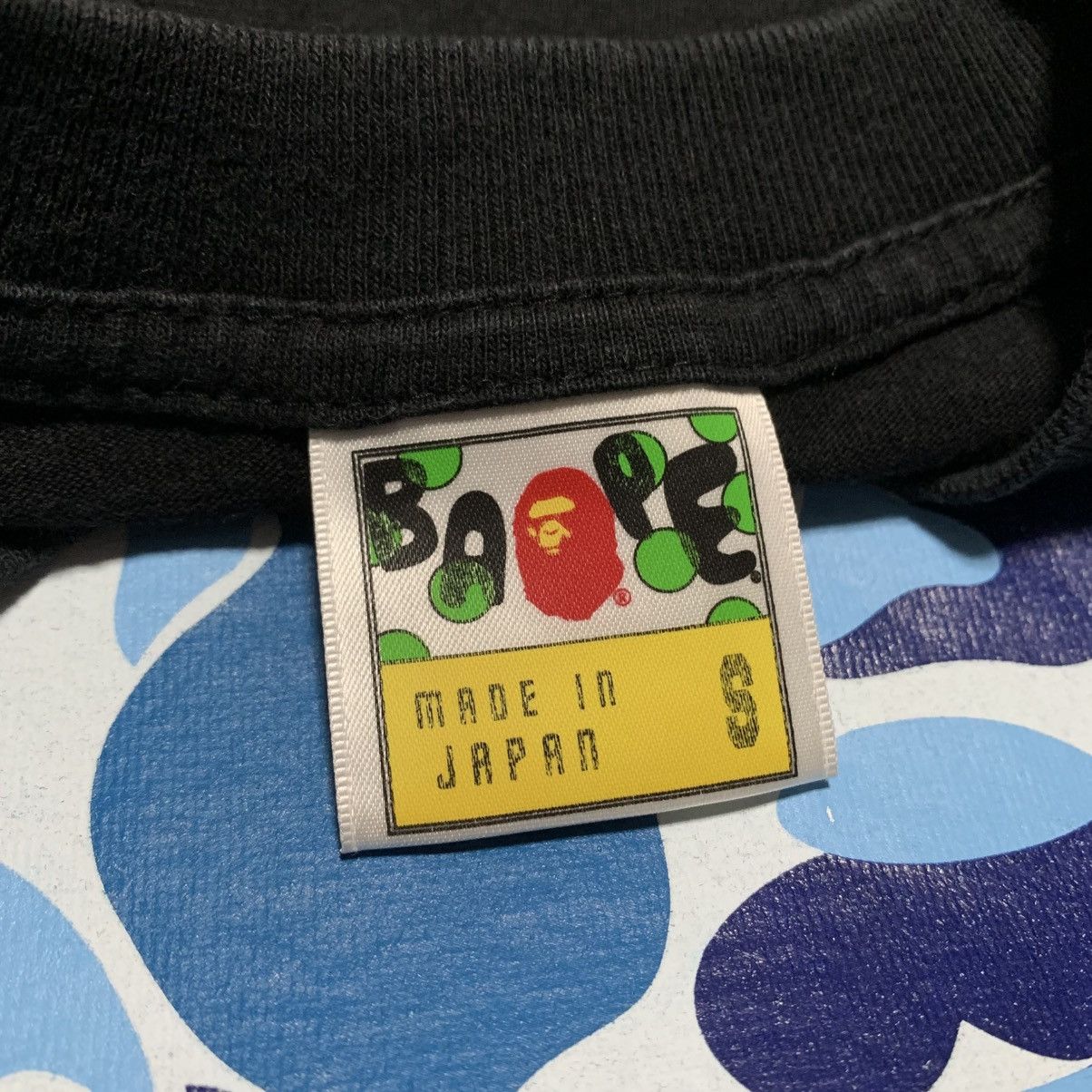 Bape Bape Small Blue ABC Camo Graphic Black Tee Bathing Ape 2010 Size US S / EU 44-46 / 1 - 5 Thumbnail