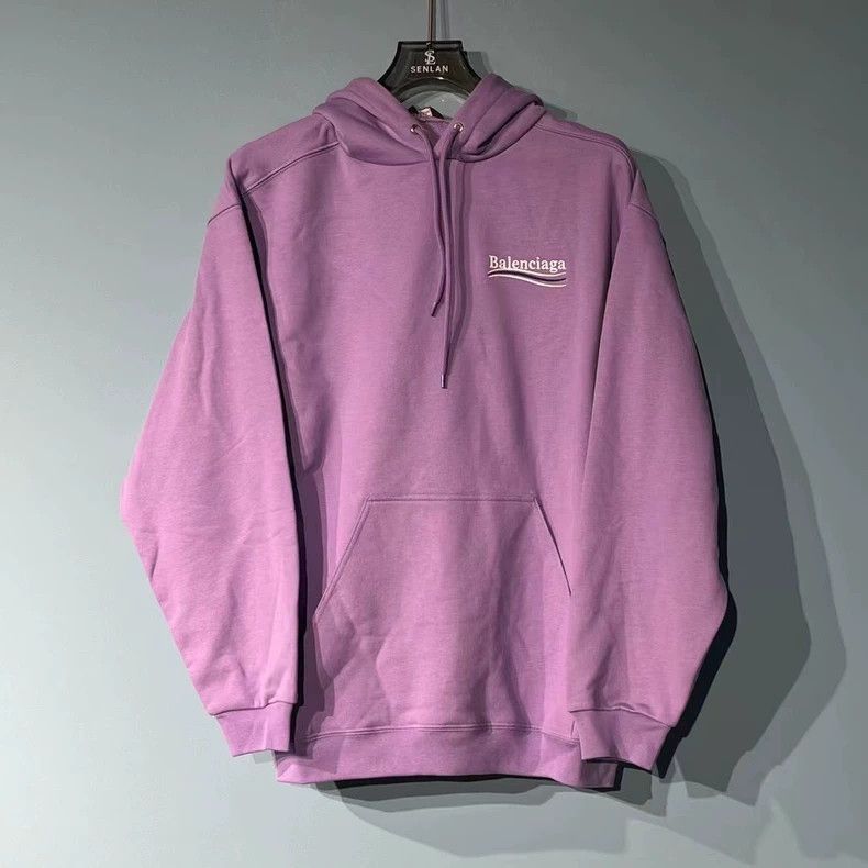 Balenciaga Balenciaga Purple Logo Embroidered Hoodie-2506 Size US XS / EU 42 / 0 - 1 Thumbnail