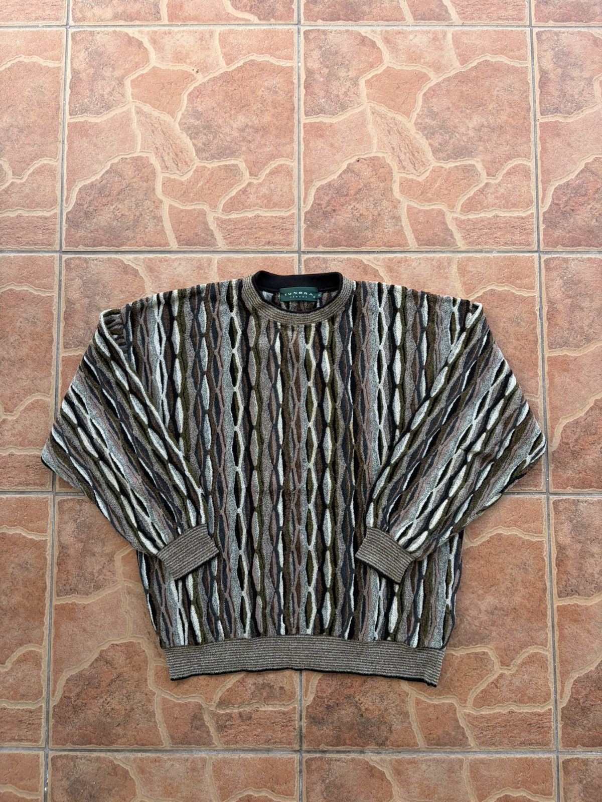 Tundra Canada Vintage textured knitted sweater Size US XL / EU 56 / 4 - 1 Thumbnail