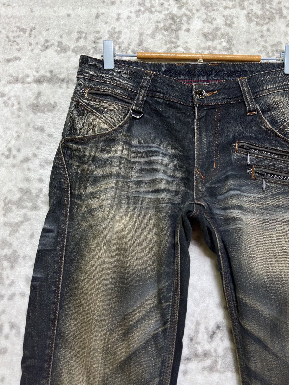 Nicole Club Nicole Club for Men Distressed Washed Zipper Pocket Denim Size US 30 / EU 46 - 4 Thumbnail