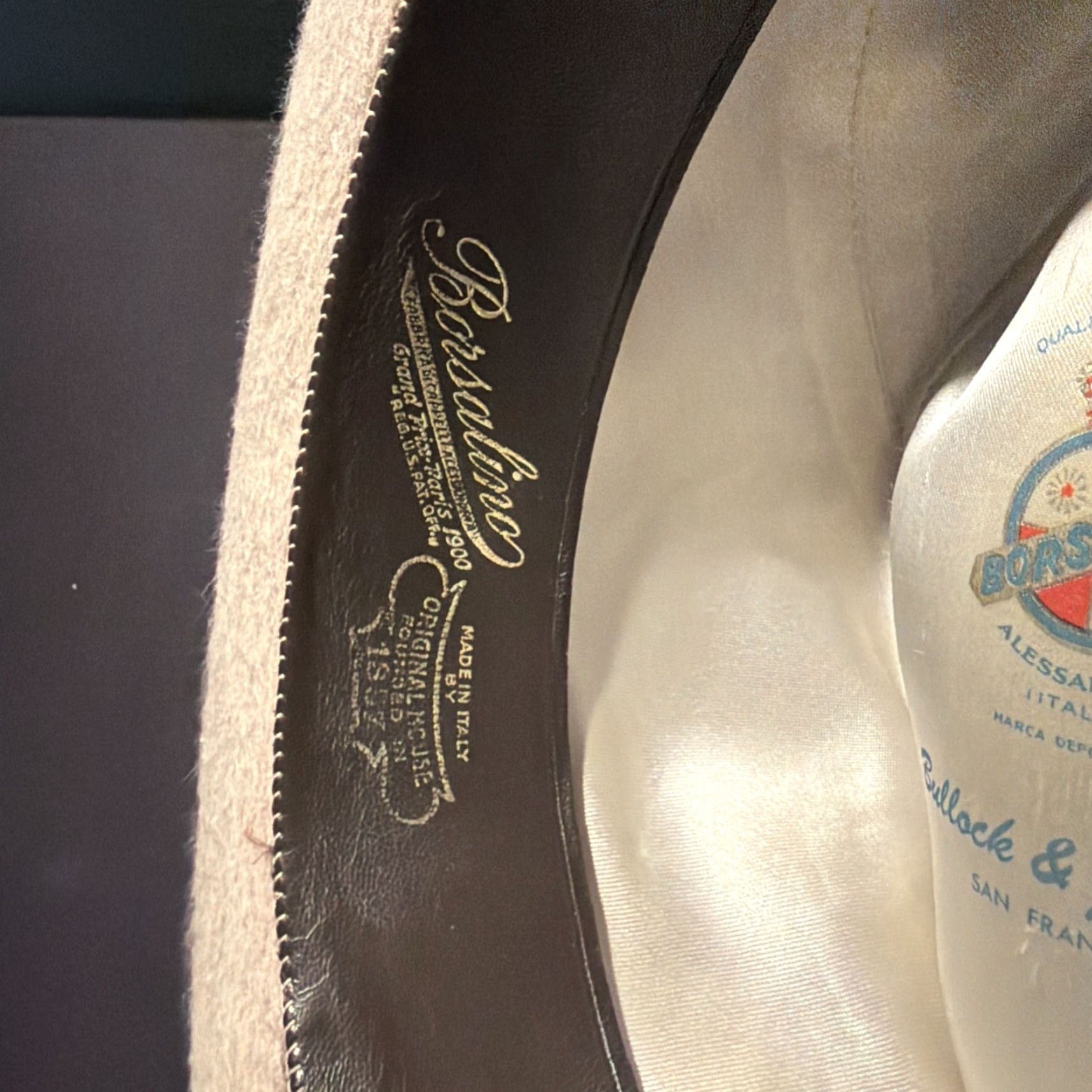 Borsalino VINTAGE Borsalino Hat Fedora Beige 7 1/8 Italy Cashmere Silchi Size ONE SIZE - 5 Thumbnail