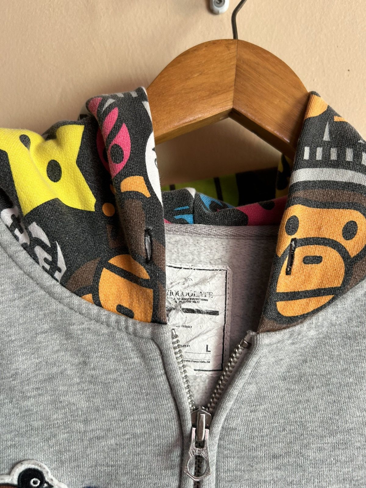 Bape × Chocolate BAPE x CHOCOOLATE - CHENILLE STITCH FULL ZIP HOODIE Size US L / EU 52-54 / 3 - 4 Thumbnail