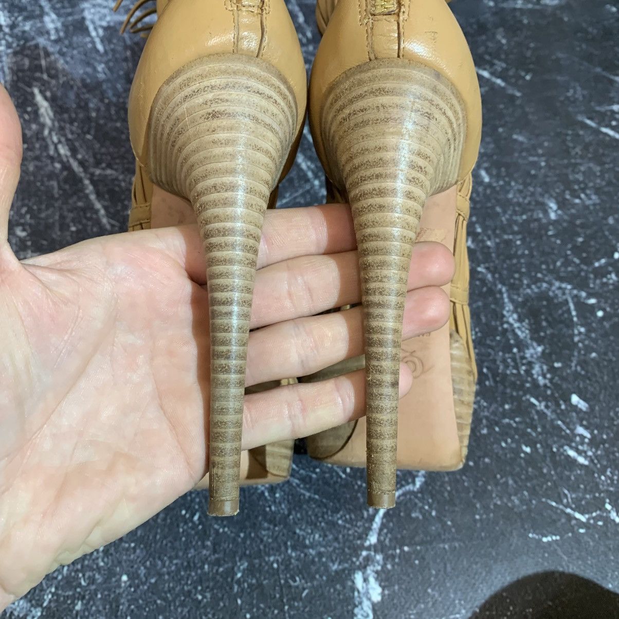 Alexander McQueen Alexander MaQueen Beige Leather Platform Cage Heels size 38 Size US 8 / IT 38 - 16 Thumbnail