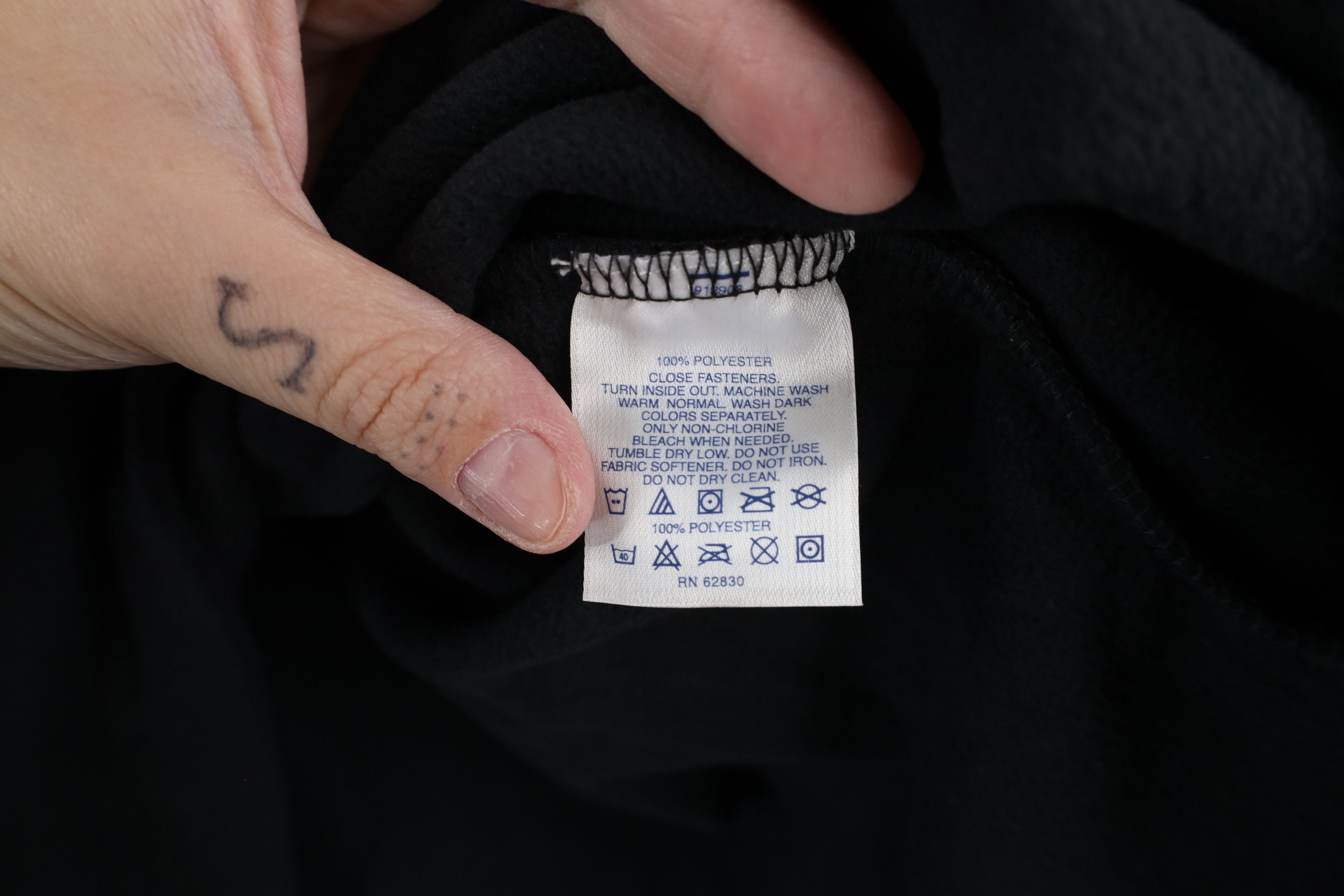 Lands' End × Vintage New Lands End Fleece Pullover Sweater Black Polyester Size US L / EU 52-54 / 3 - 7 Thumbnail