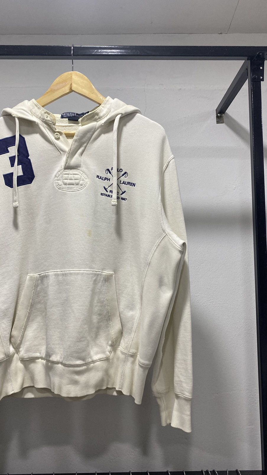 Designer × Polo Ralph Lauren × Vintage Polo Ralph Lauren Henley Hoodie Size US M / EU 48-50 / 2 - 1 Thumbnail