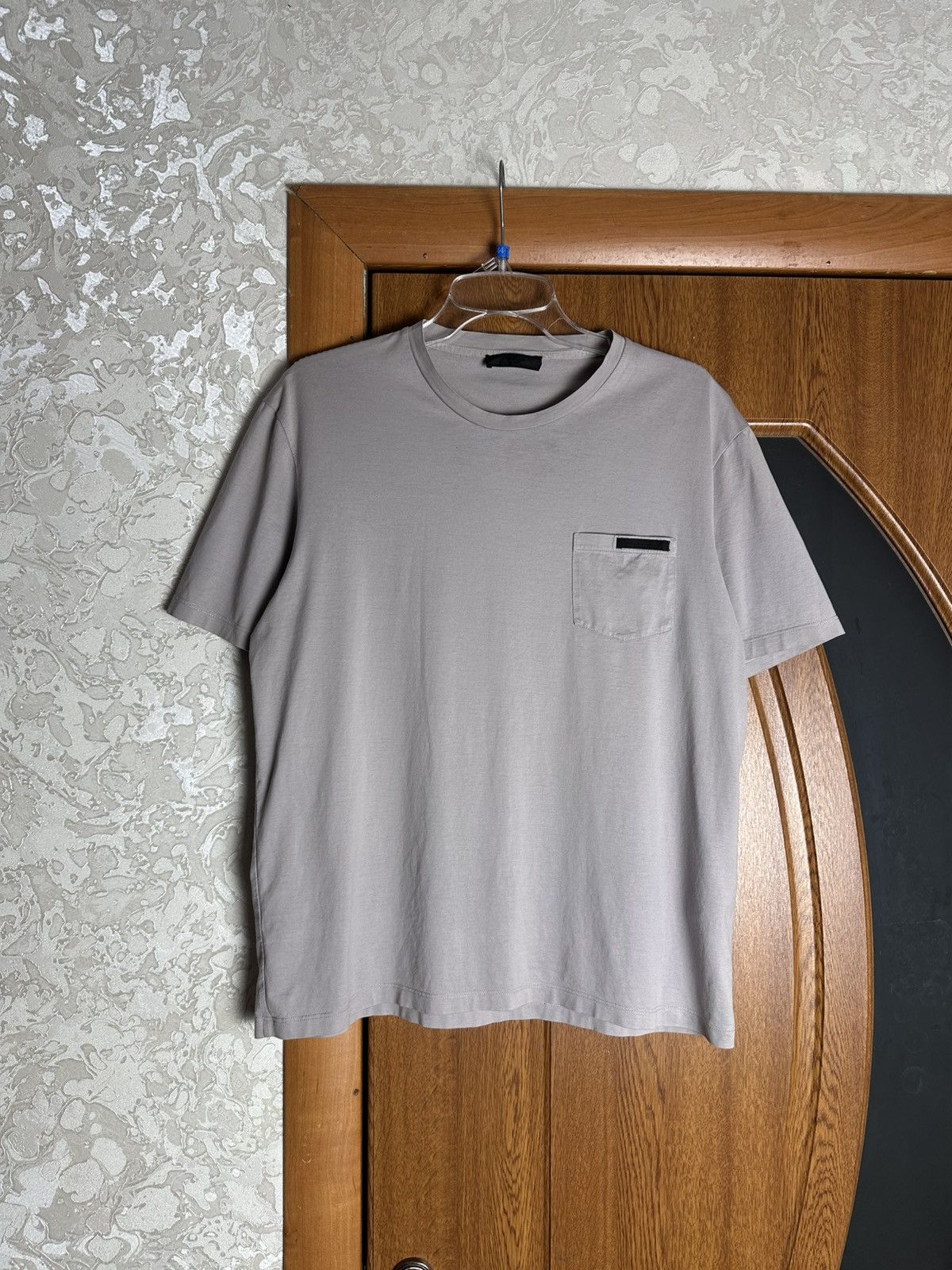 Luxury × Prada Prada aprada silver Black Tab Pocket Tee Size US M / EU 48-50 / 2 - 1 Thumbnail