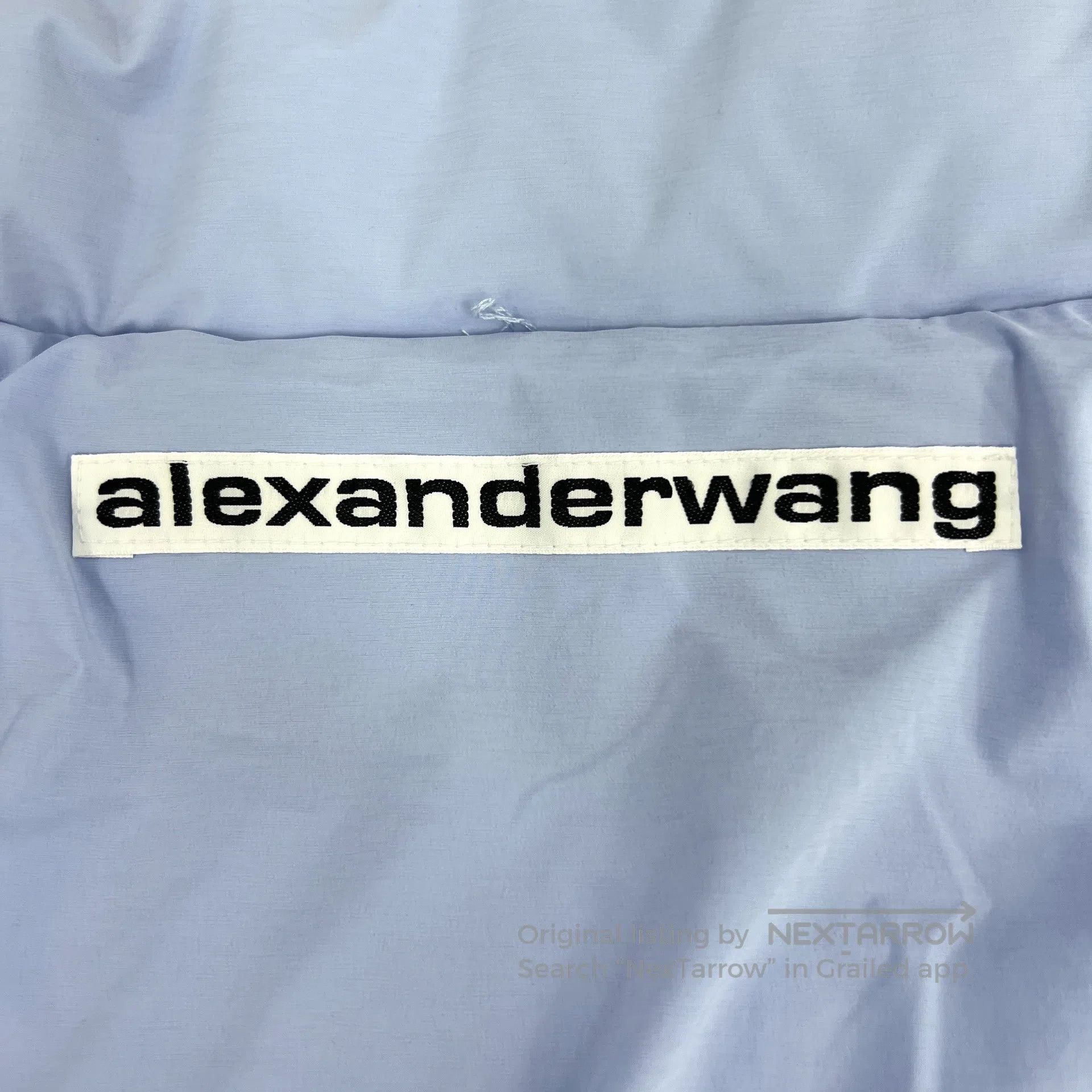 Alexander Wang Alexander Wang Light blue logo letter print stand collar z Size M / US 6-8 / IT 42-44 - 5 Thumbnail
