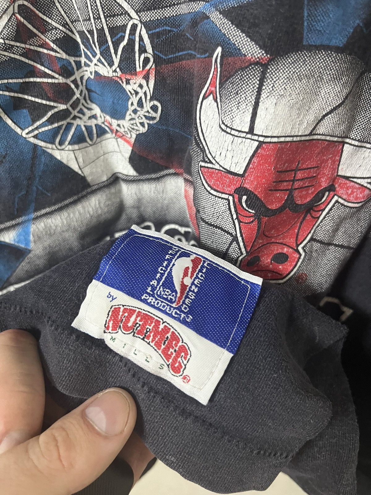 NBA Nutmeg Chicago Bulls Slam Tastic Vintage 90s T Shirt Size US L / EU 52-54 / 3 - 9 Thumbnail